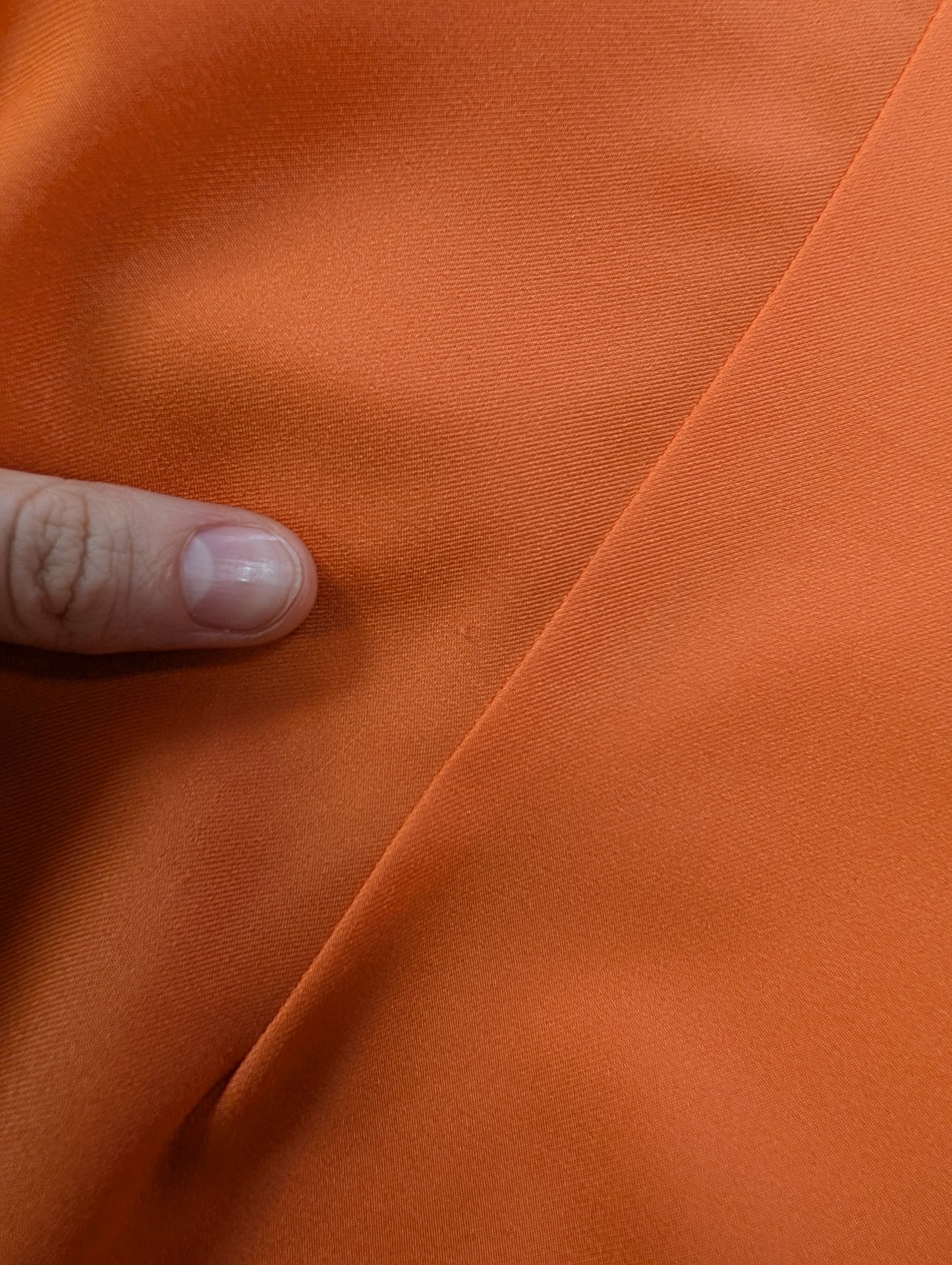 1970s orange balloon sleeve pussy bow collar blouse - L
