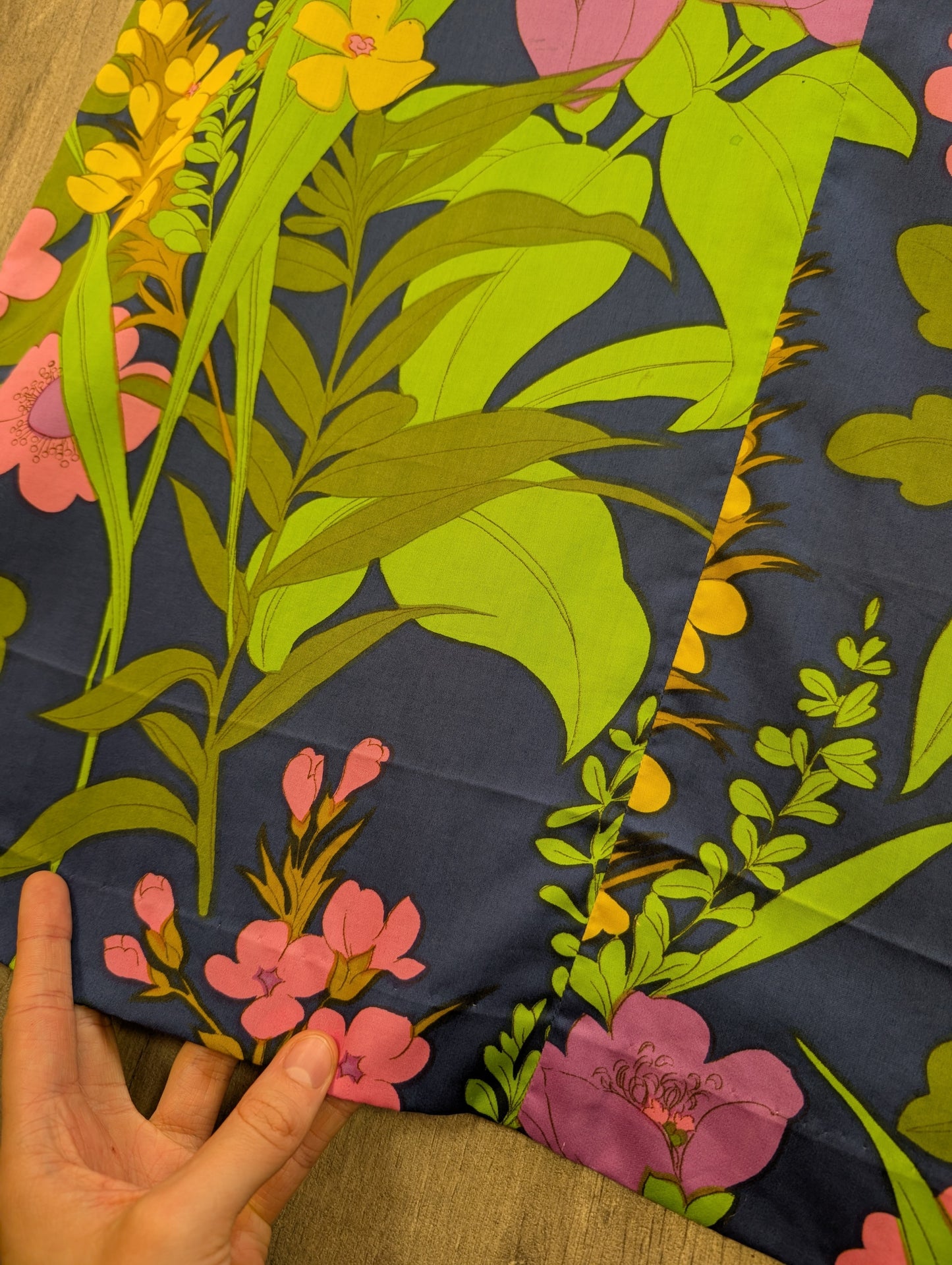 60s/70s floral cotton dress - M