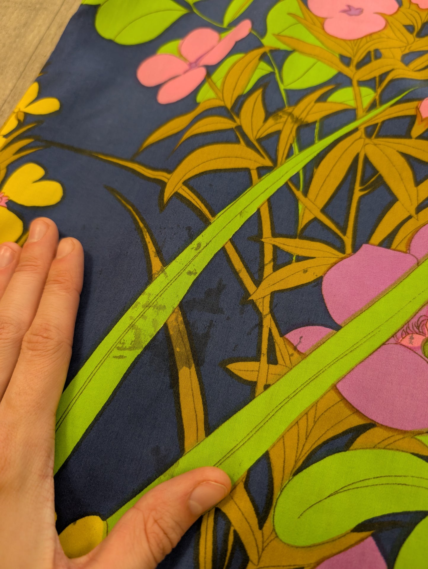 60s/70s floral cotton dress - M