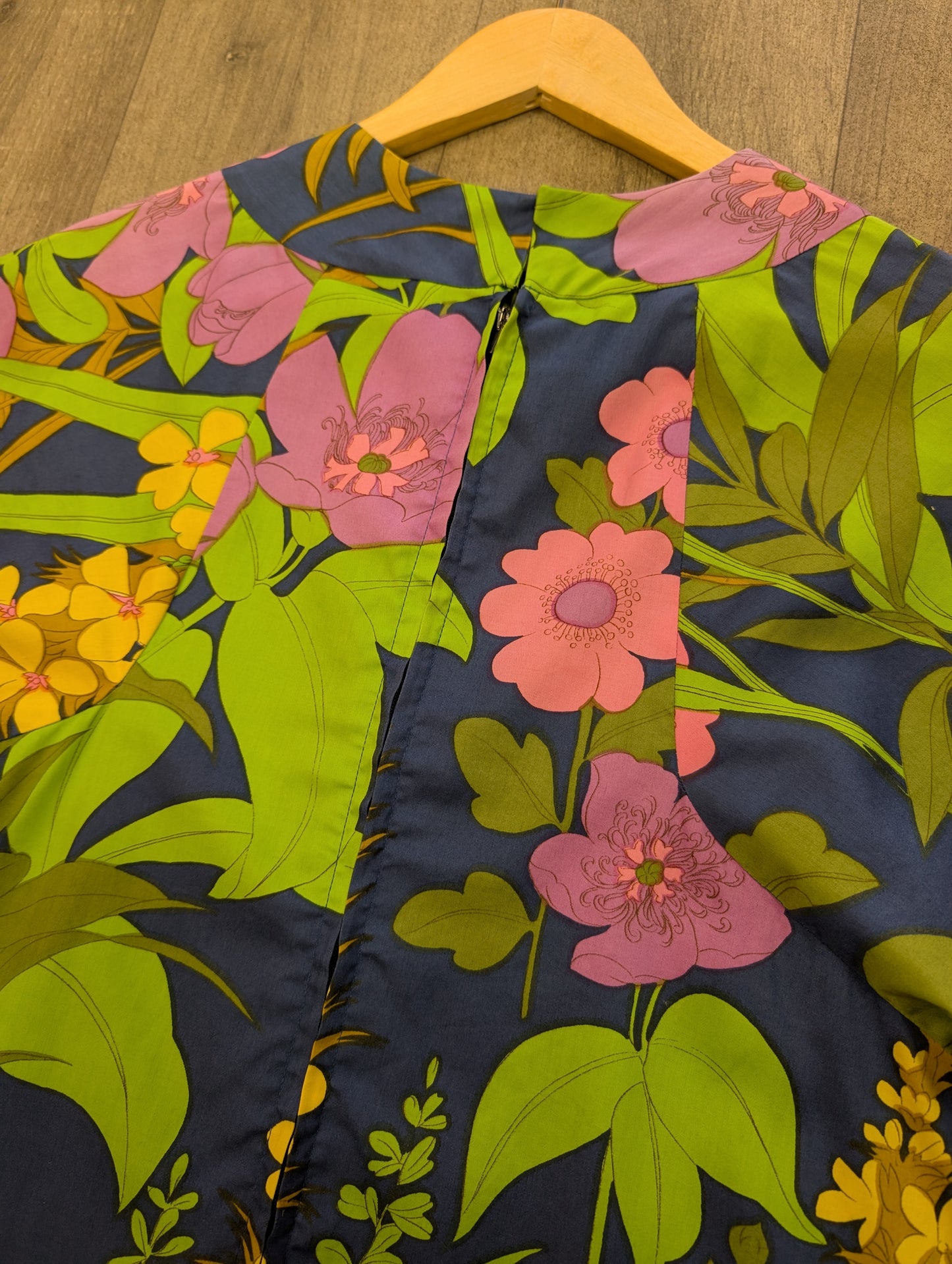 60s/70s floral cotton dress - M