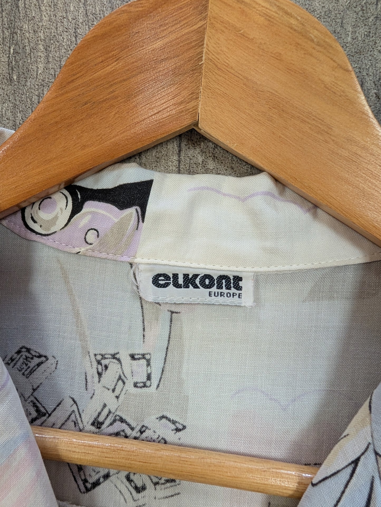 1980s Elkont novelty print shirt - M