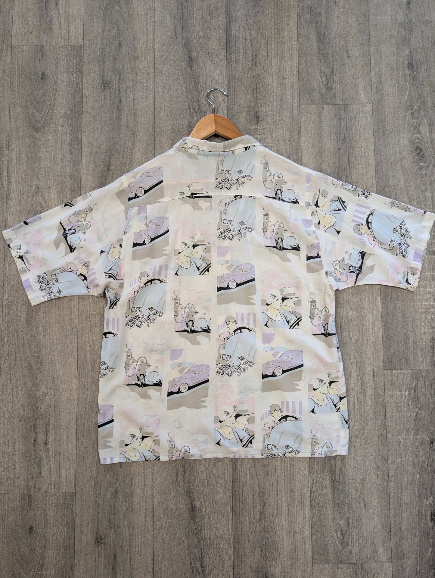 1980s Elkont novelty print shirt - M