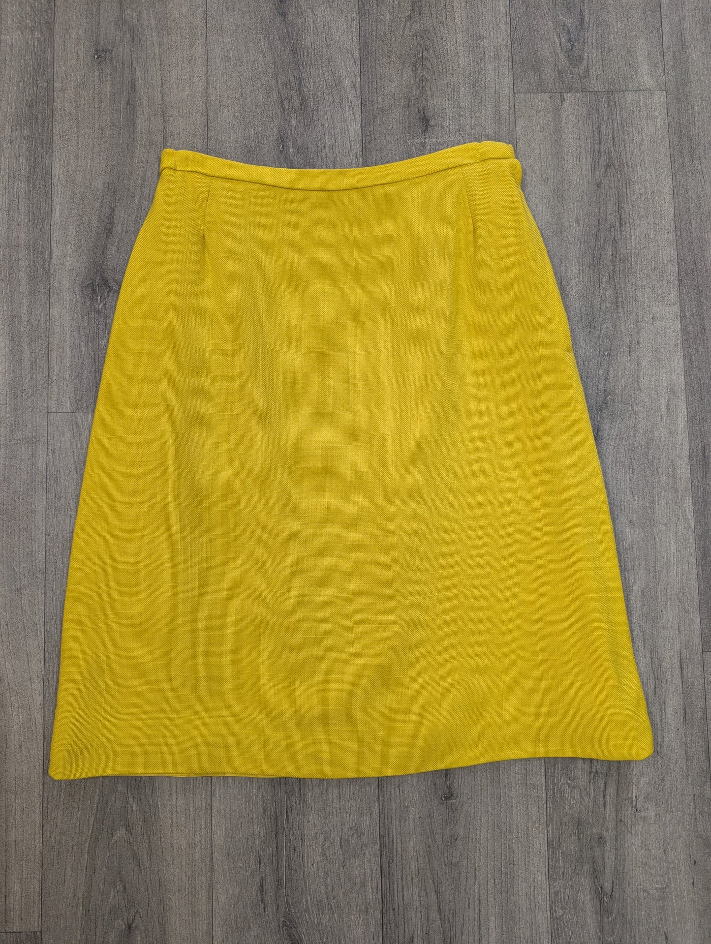 1970s Windsmoor yellow skirt suit - S/M/10/12