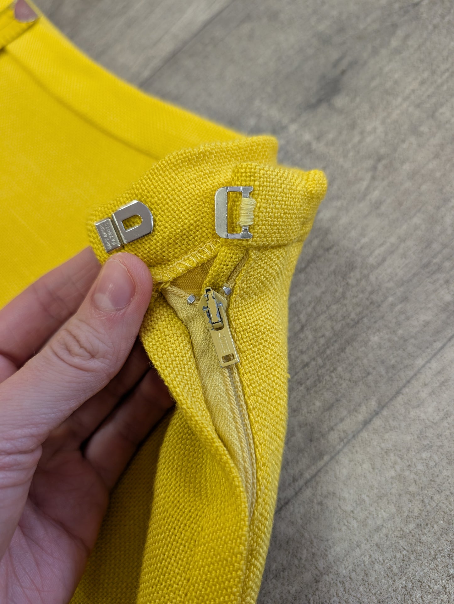 1970s Windsmoor yellow skirt suit - S/M/10/12