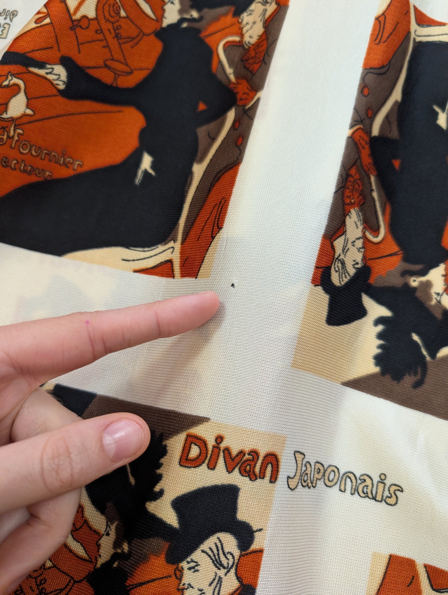 1970s Toulouse Lautrec print maxi dress - S/8