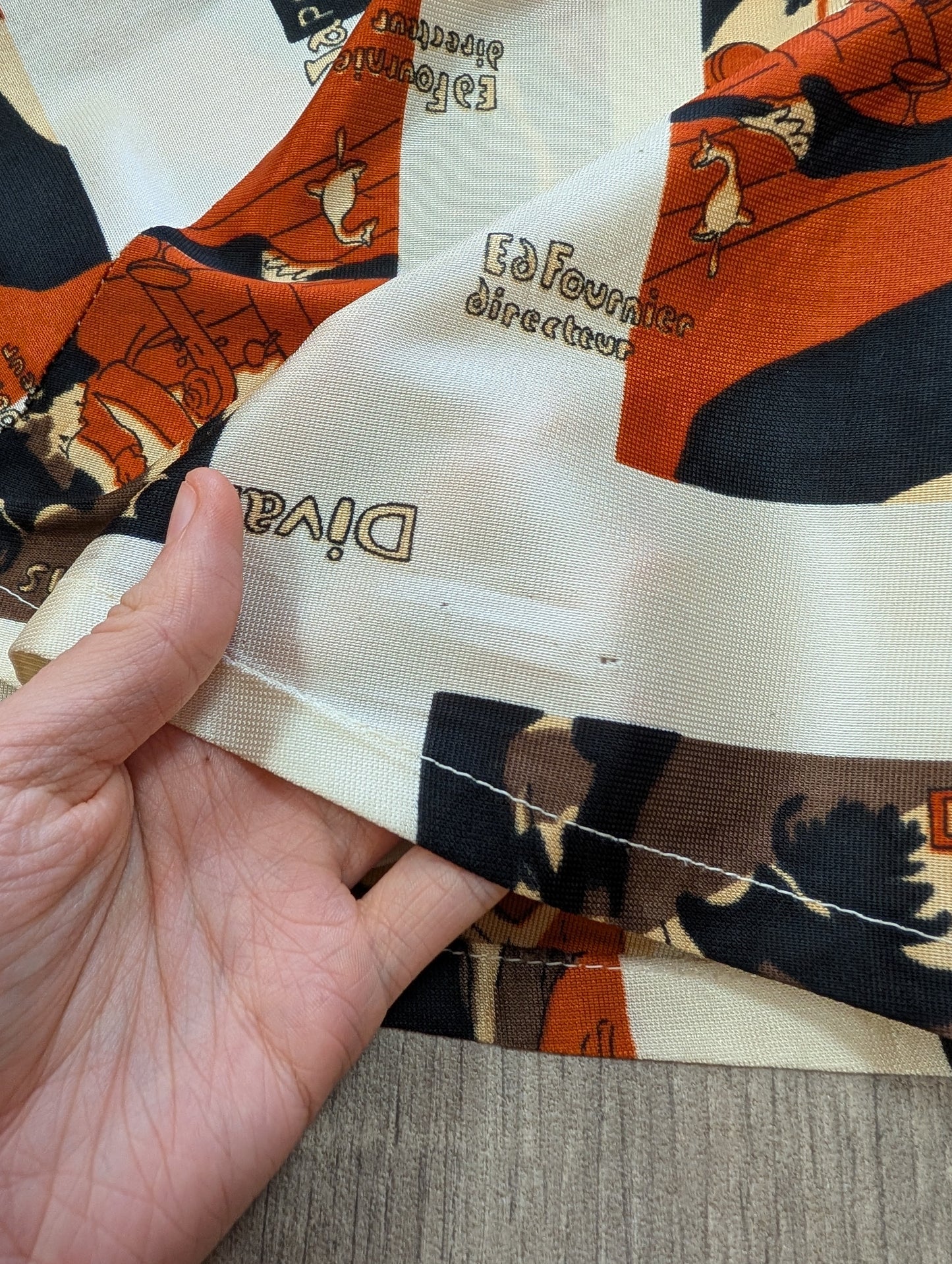 1970s Toulouse Lautrec print maxi dress - S/8
