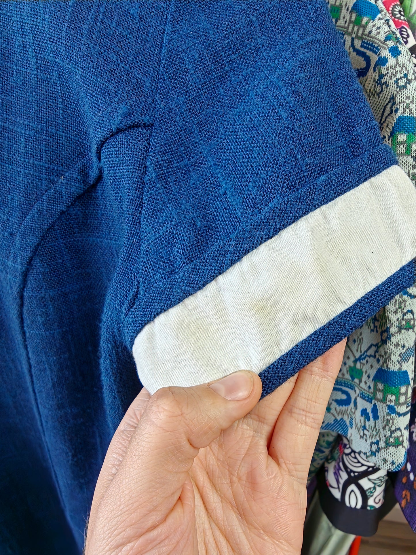 1960s blue & white dress - XS/S/6/8