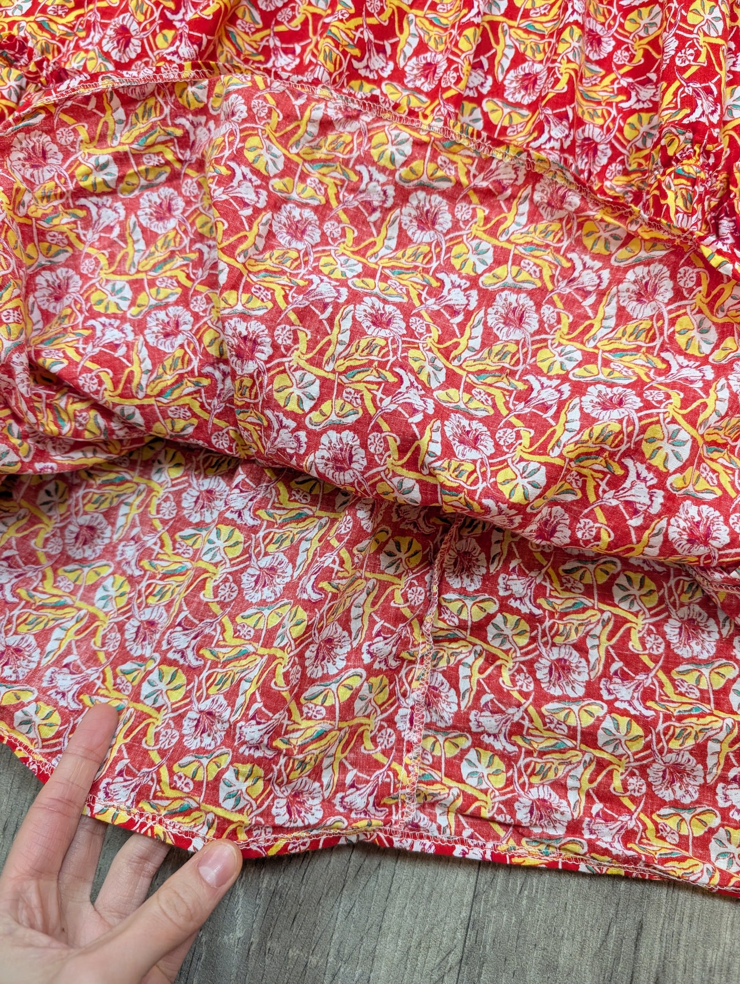 1970s Laura Ashley made in Wales red tiered maxi dress - S