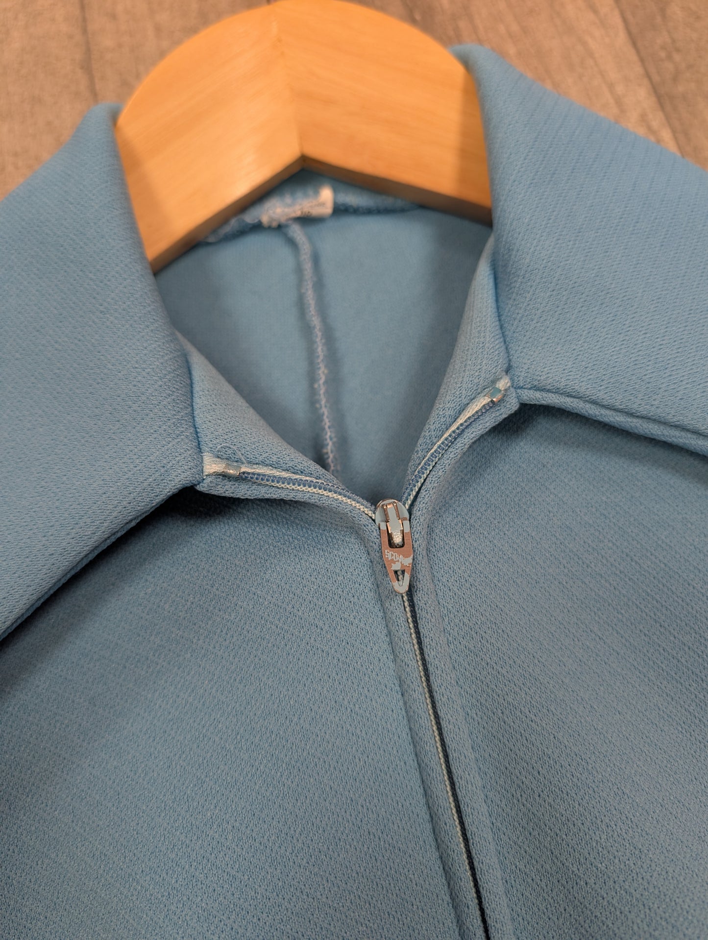 1970s blue belted jumpsuit - S/8