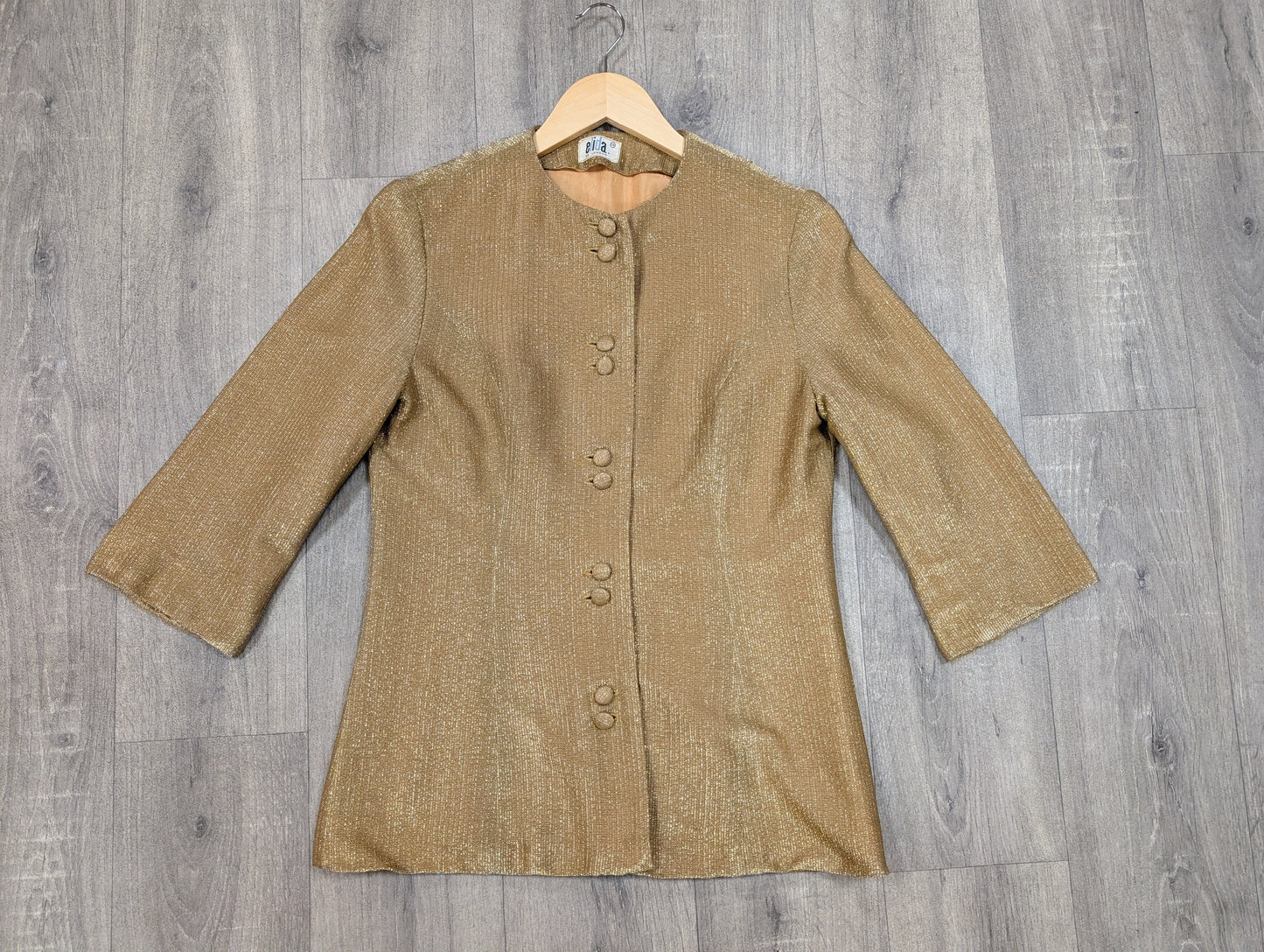 1960s Elida gold lurex top - S/10
