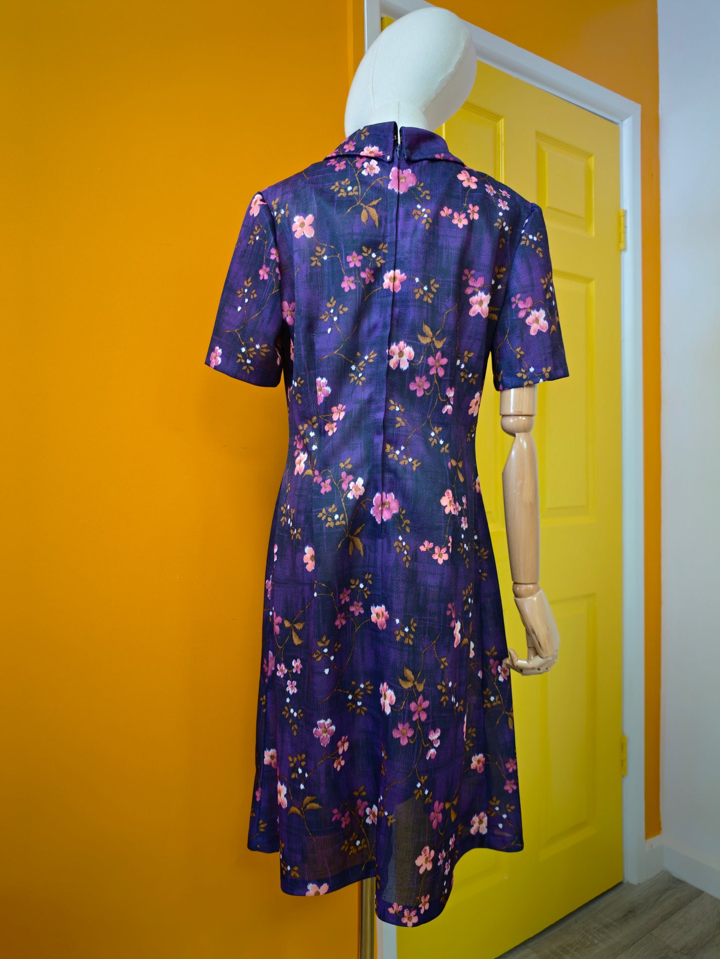 1970s floral dress - L/16