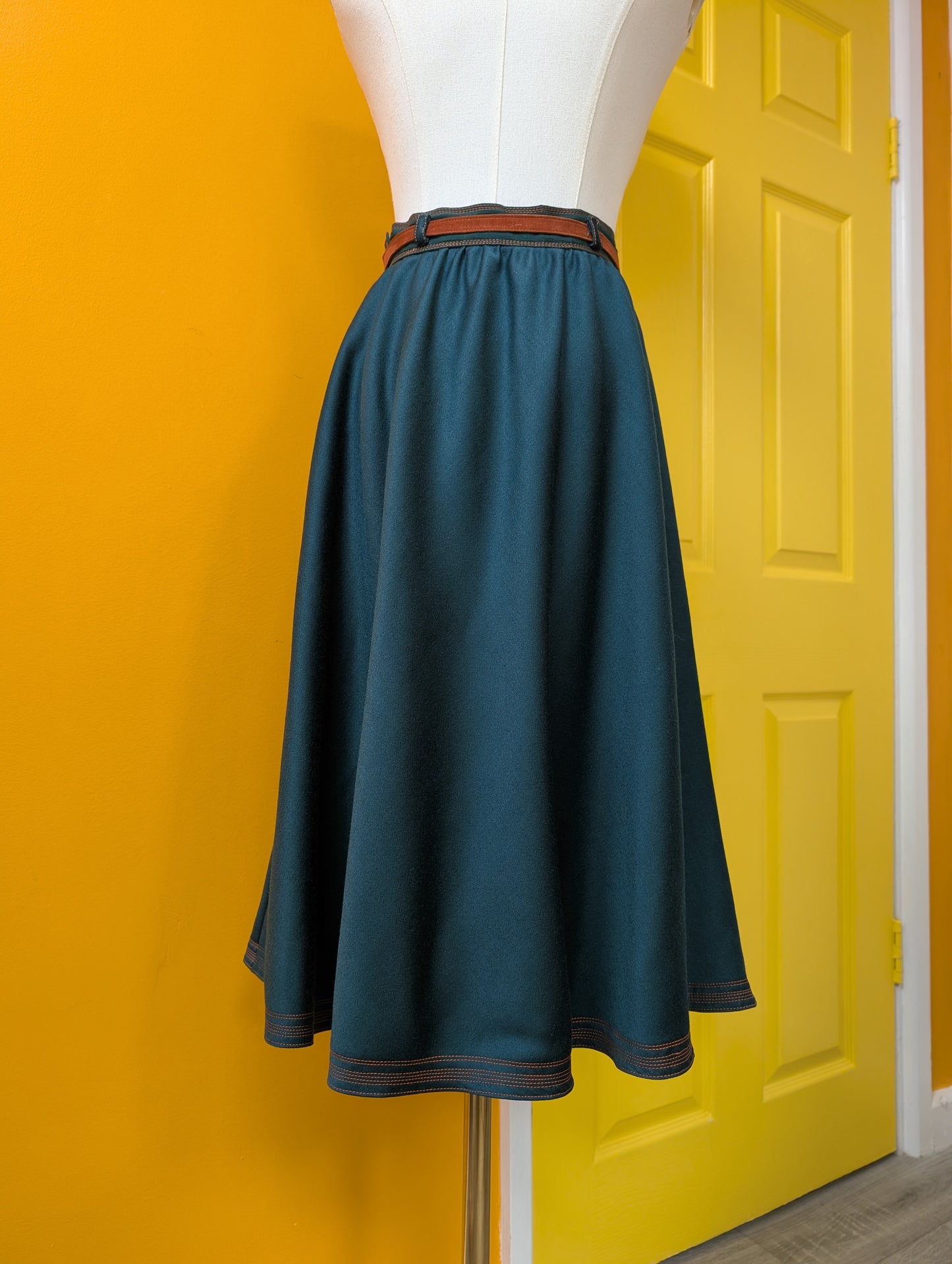 1970s Jean & Martin Pallant green wool suit - XS/S/6/8