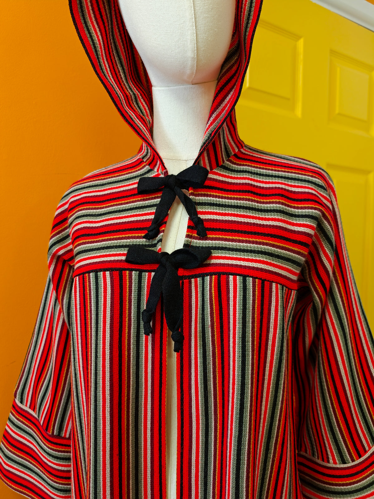 1970s Fantasia knitted hooded jacket - XS/S
