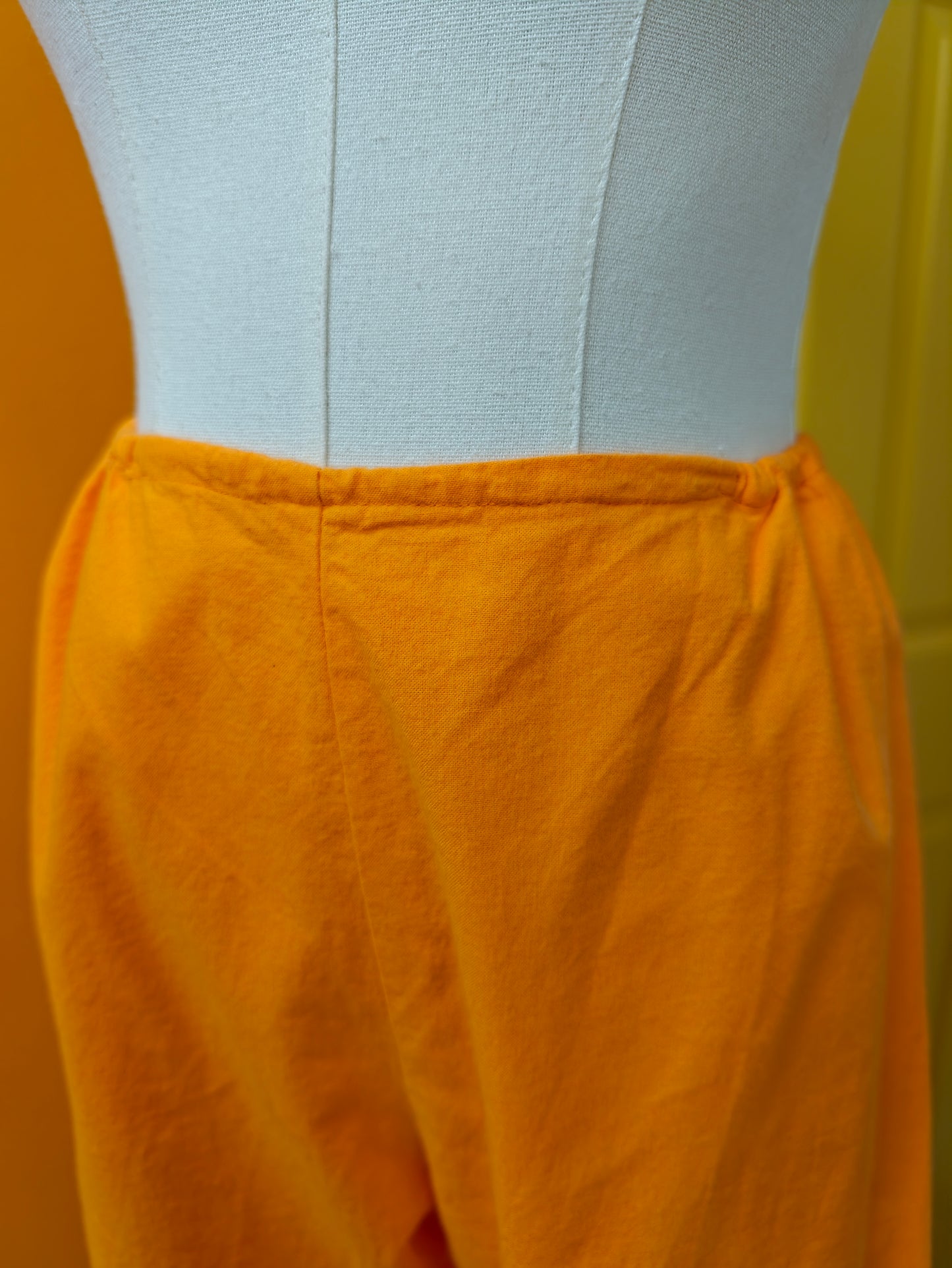 1960s psychedelic orange brushed cotton pyjamas - S