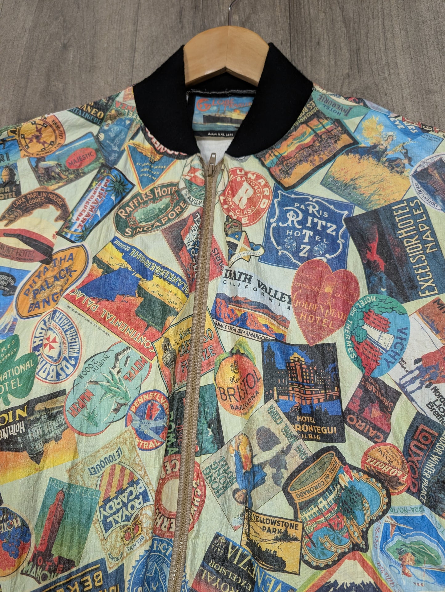 80s/90s Globe Traveller novelty print Tyvek jacket