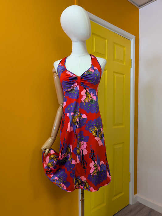 1970s Jantzen novelty tiger print dress - XS