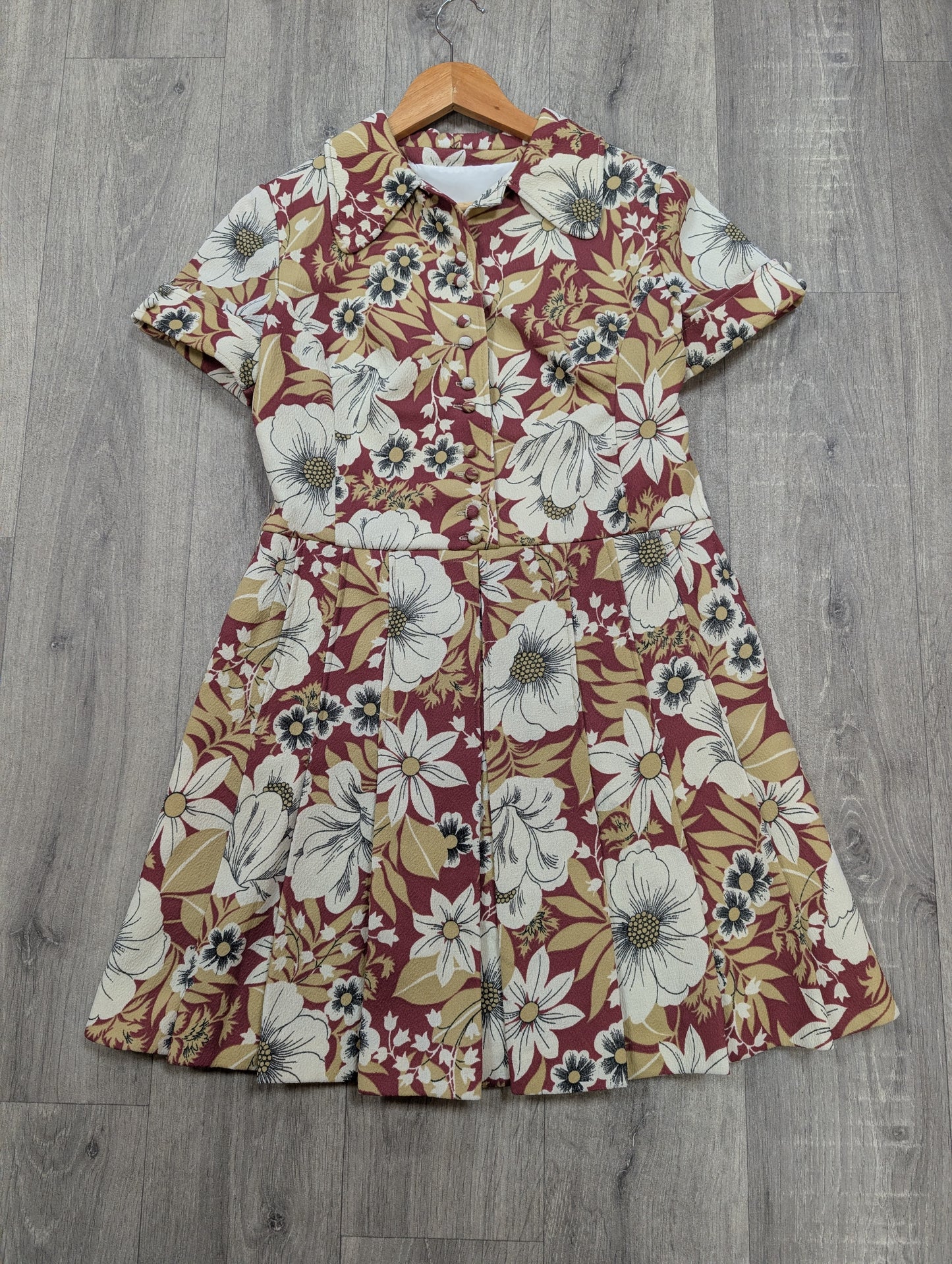 60s/70s floral dress - M/12