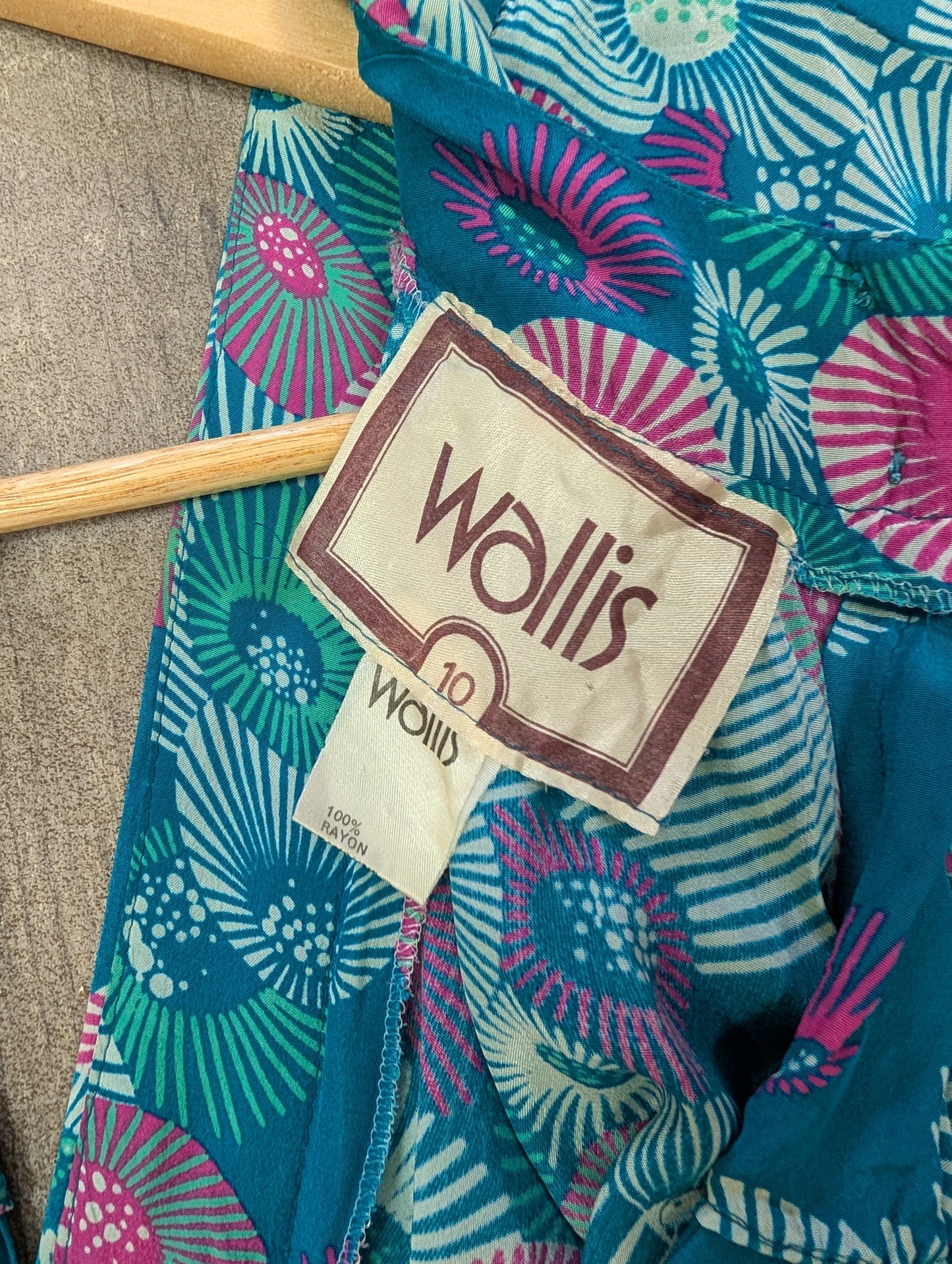 1970s Wallis rayon dress - XS/6