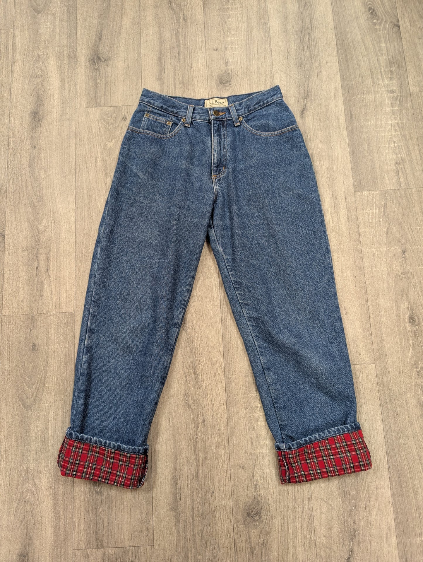 LL Bean flannel lined jeans - 27" waist
