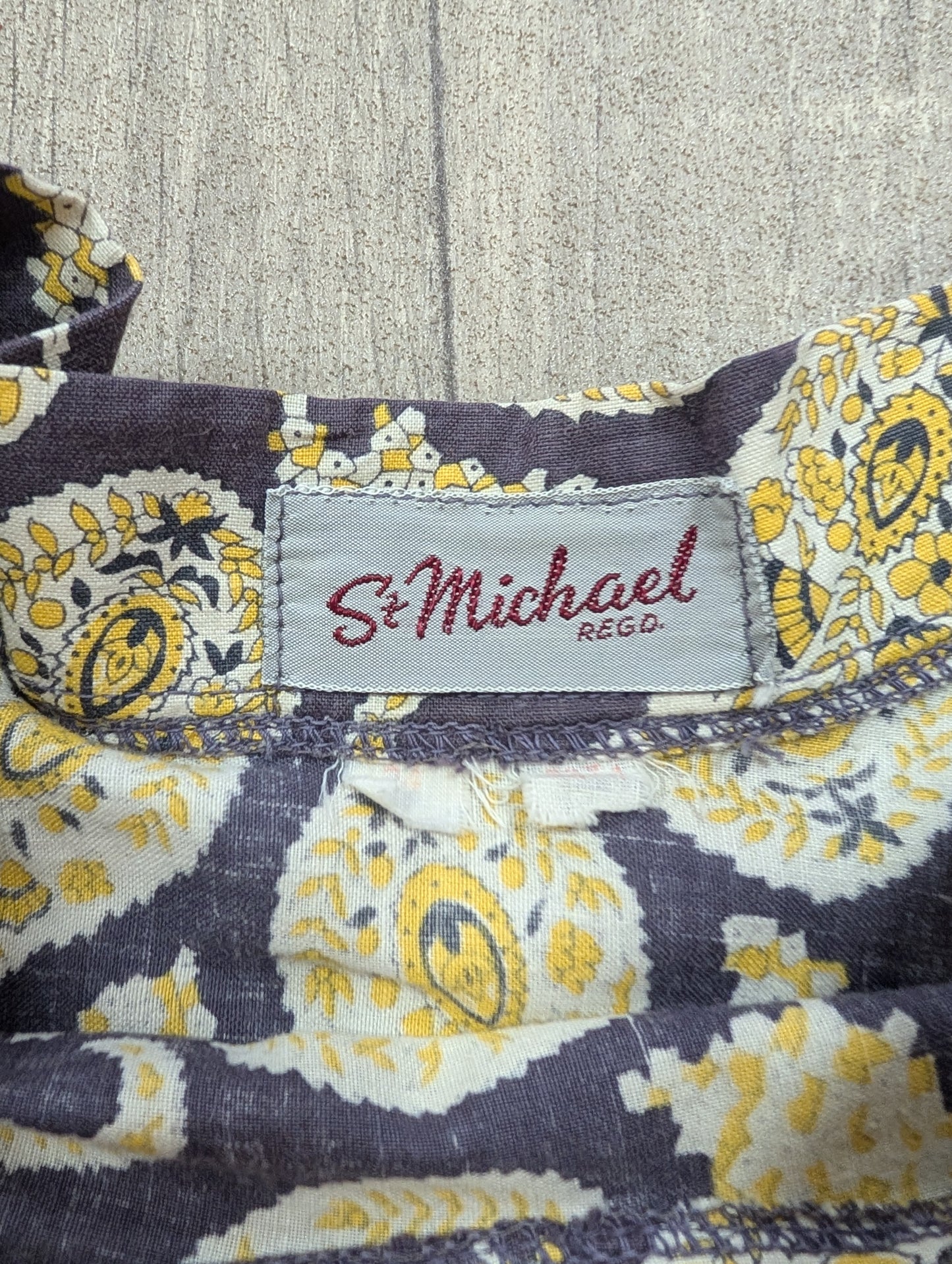 1950s St Michael paisley cotton full circle skirt - 23" waist