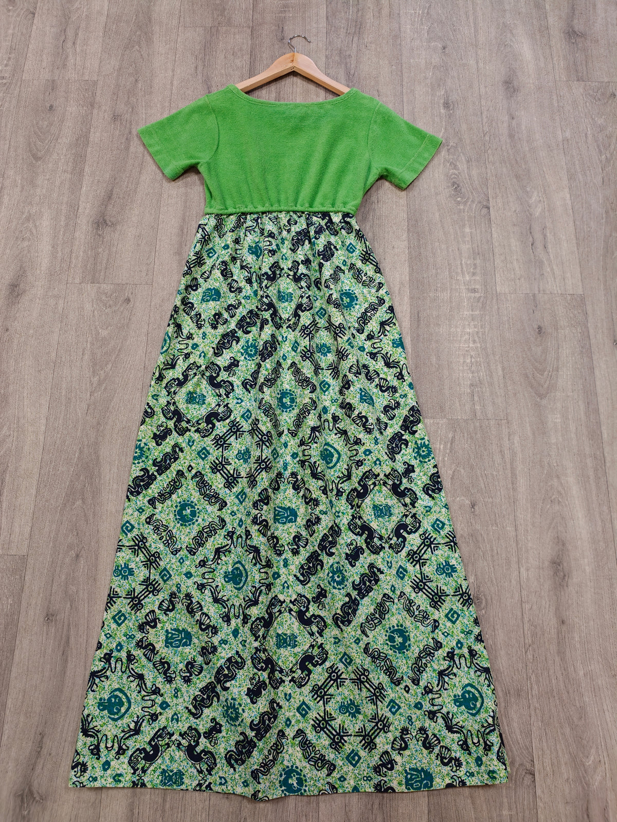 60s/70s Guitare French towelling maxi dress - XS/S