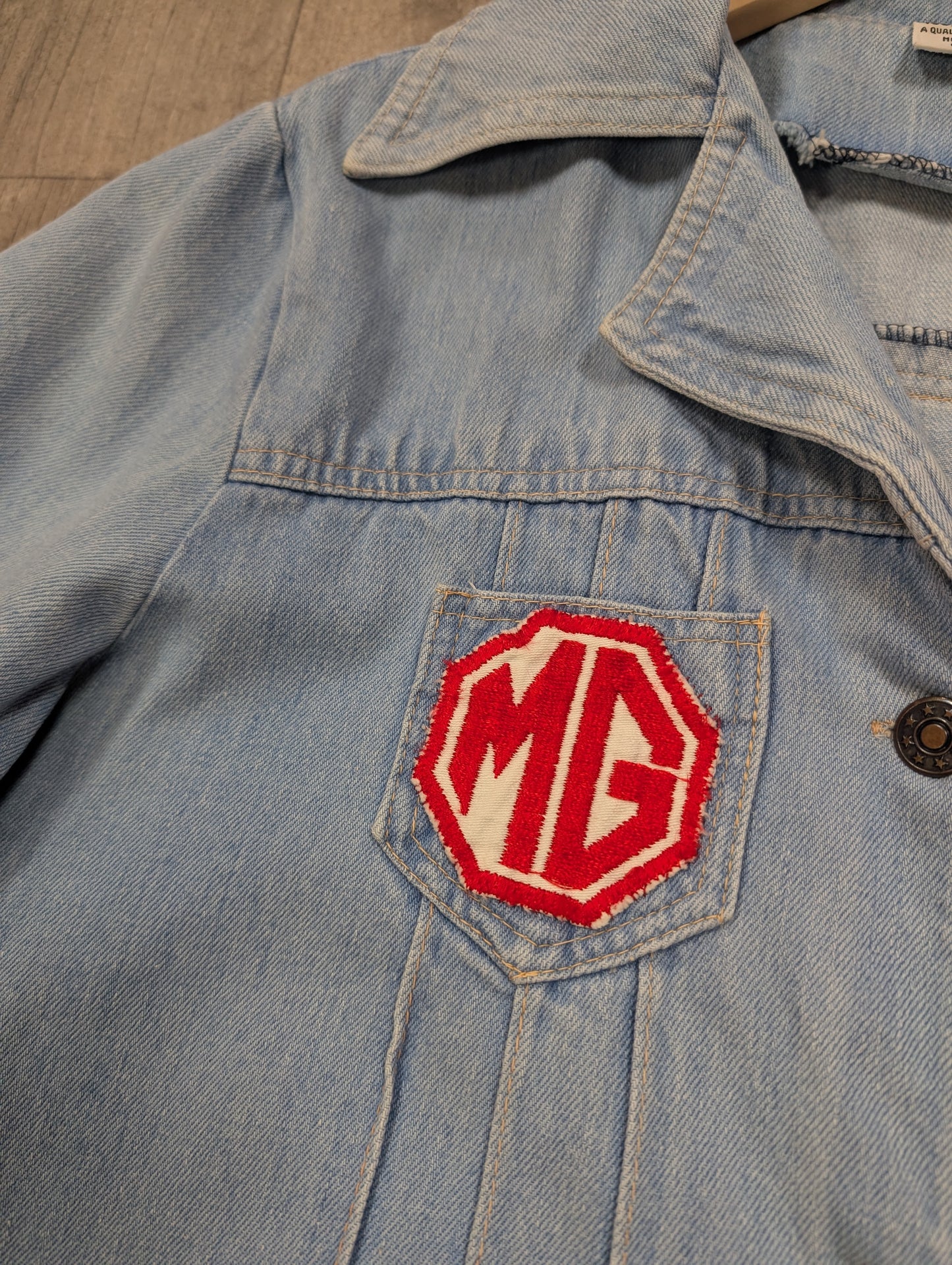 1970s denim shirt with MG patch - S