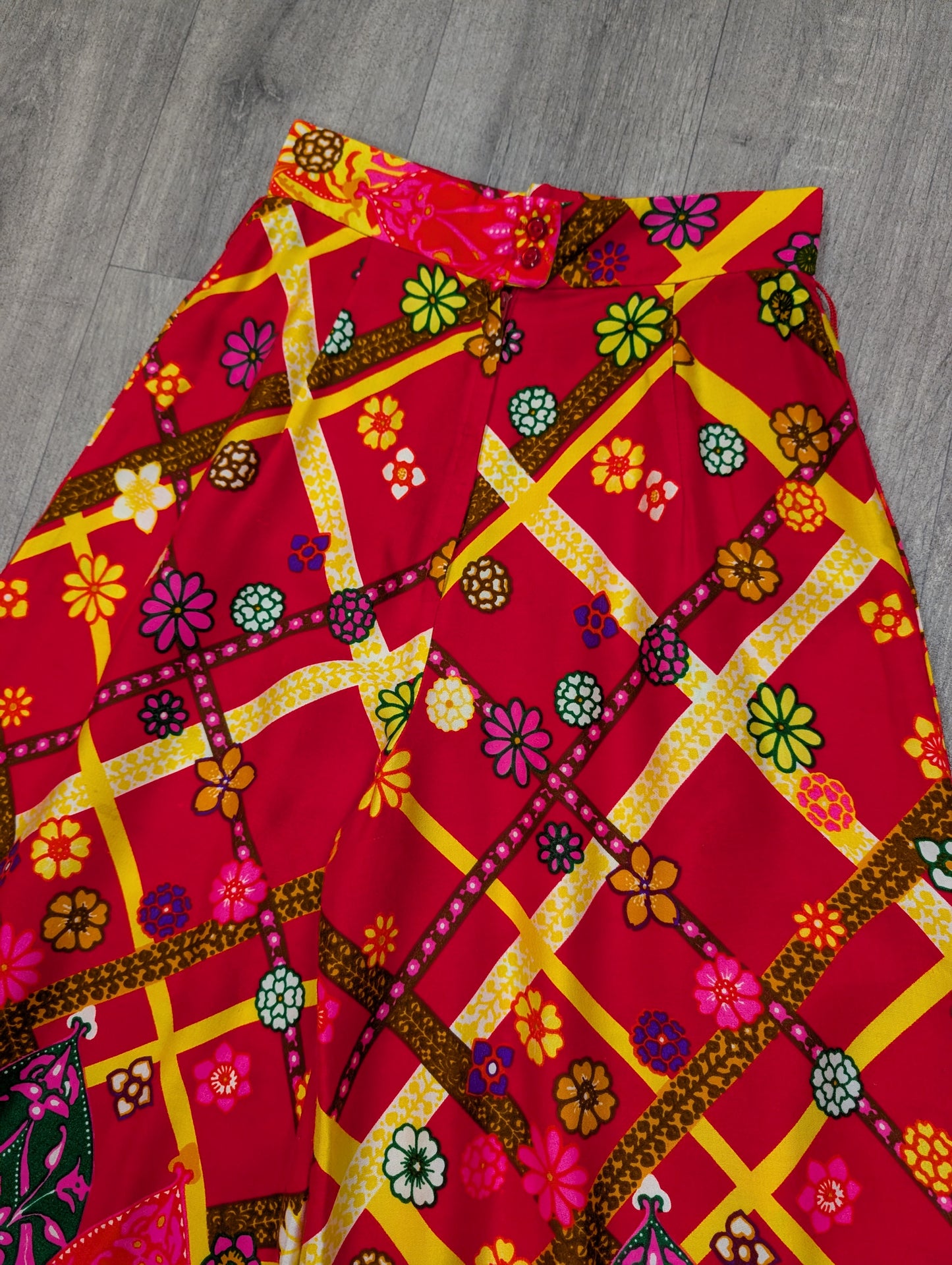 1970s Alex Colman California psychedelic palazzo pants - 26" waist