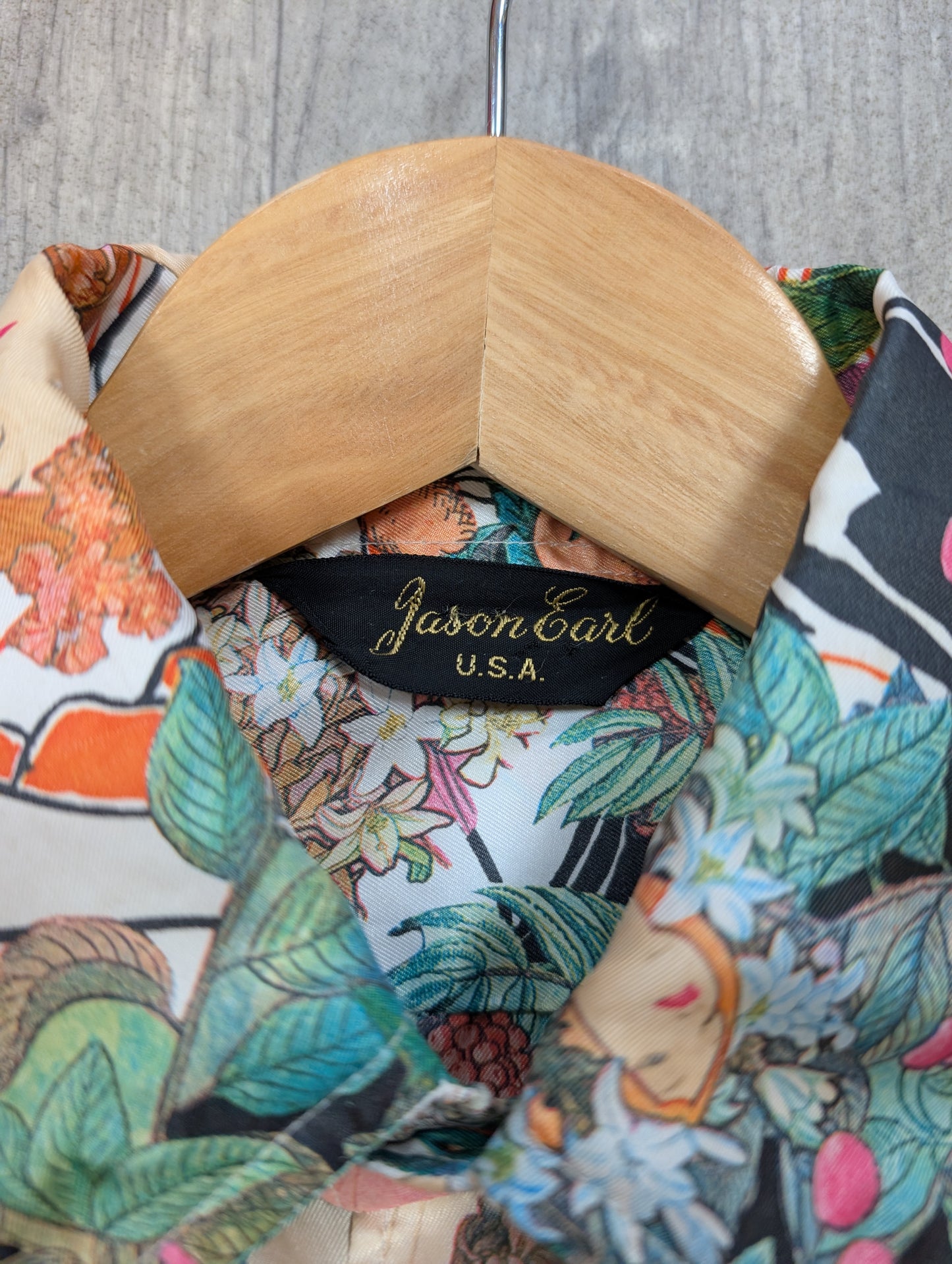 1970s Jason Earl novelty Alphonse Mucha print shirt