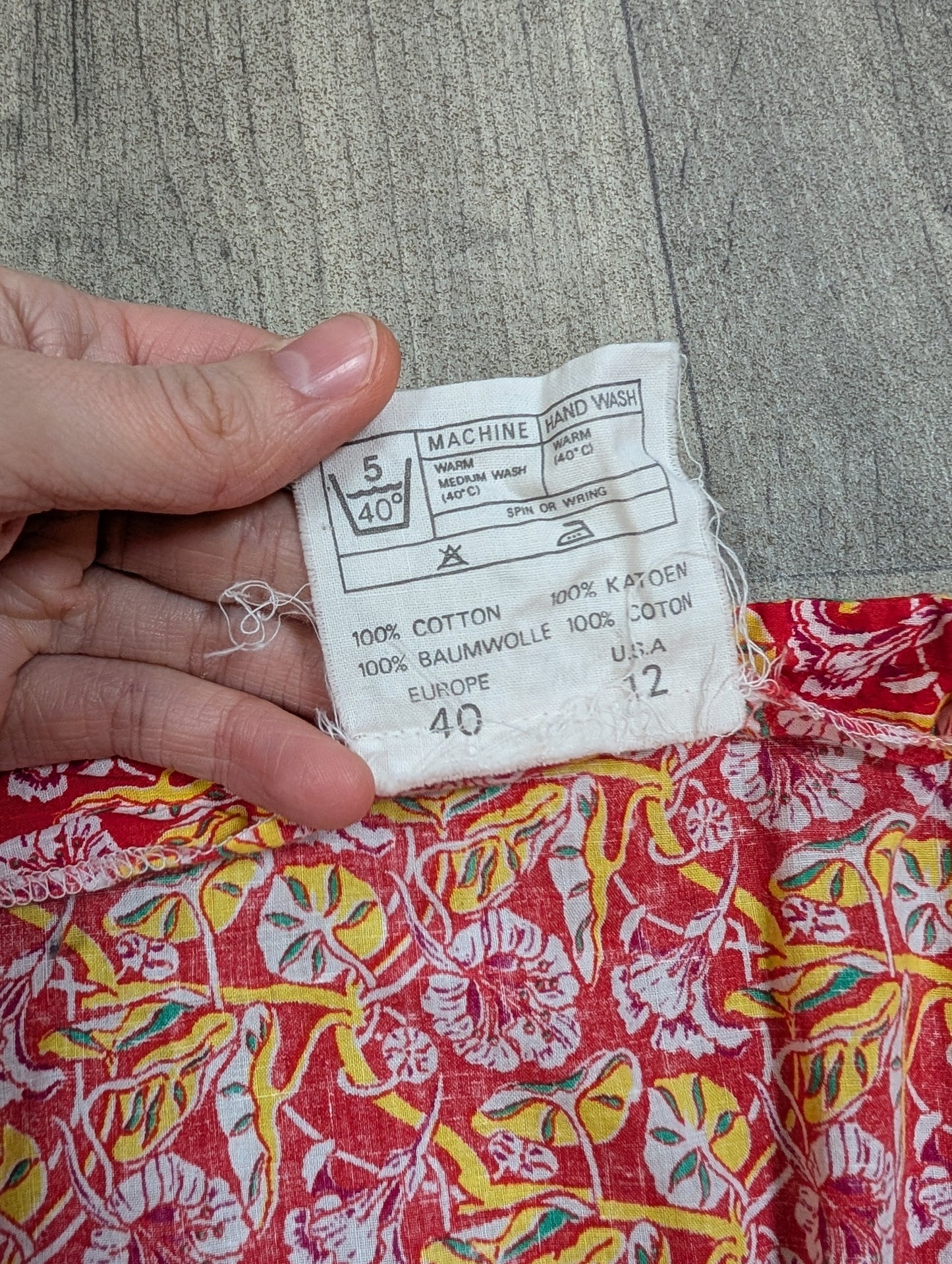 1970s Laura Ashley made in Wales red tiered maxi dress - S