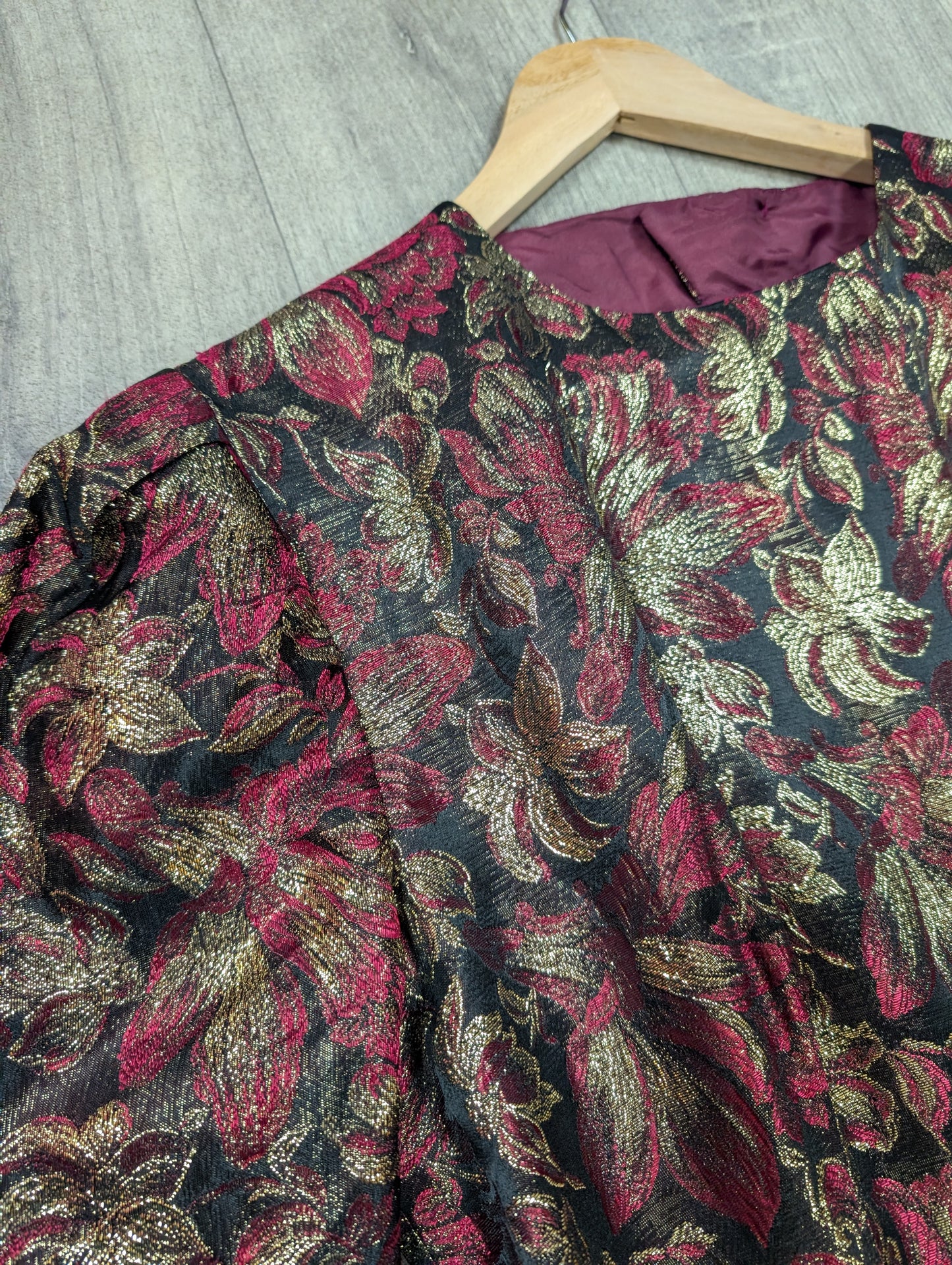 1980s lurex and velvet party dress - M/14