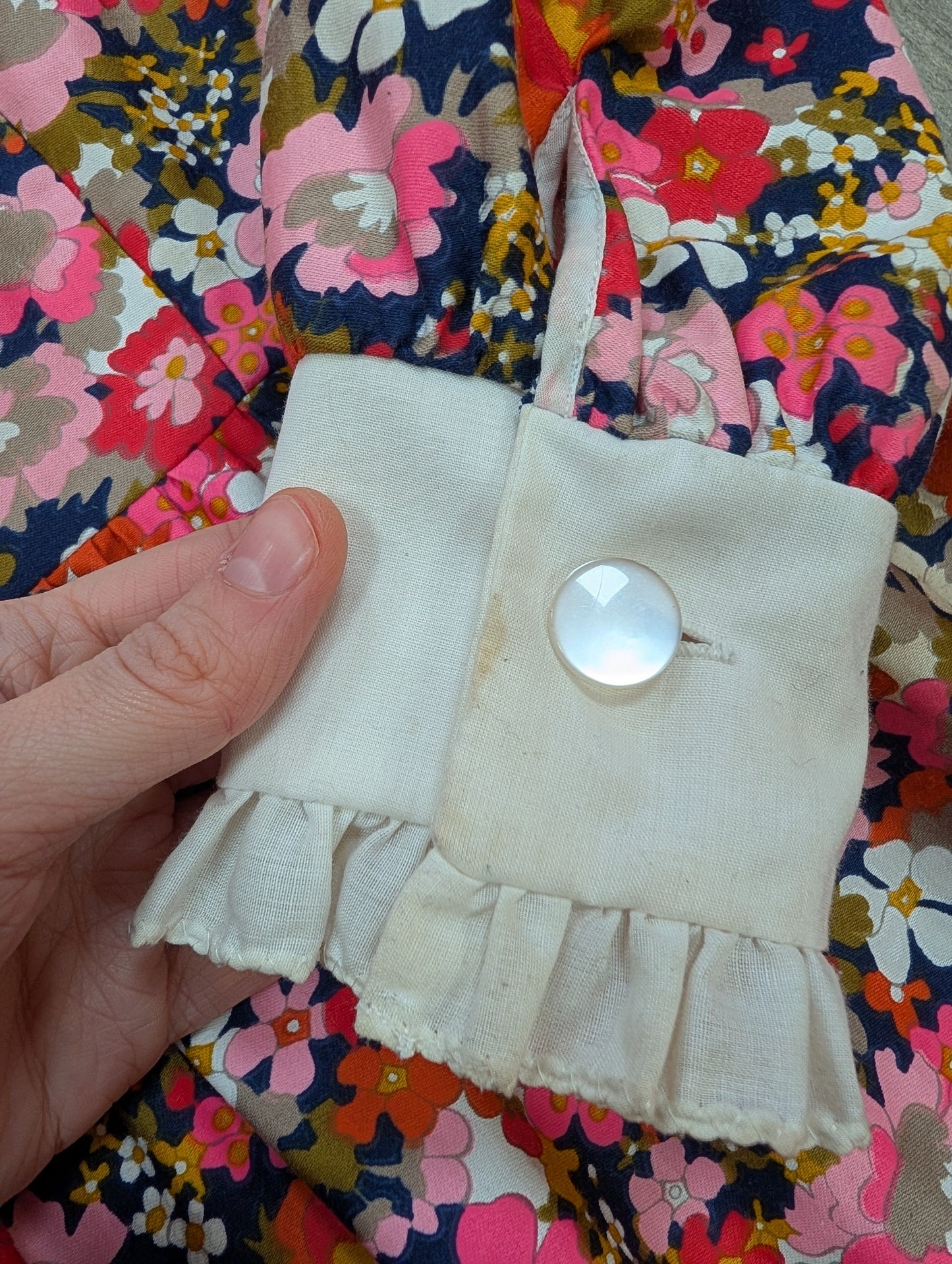 60s/70s St Michael cotton maxi dress - S/10