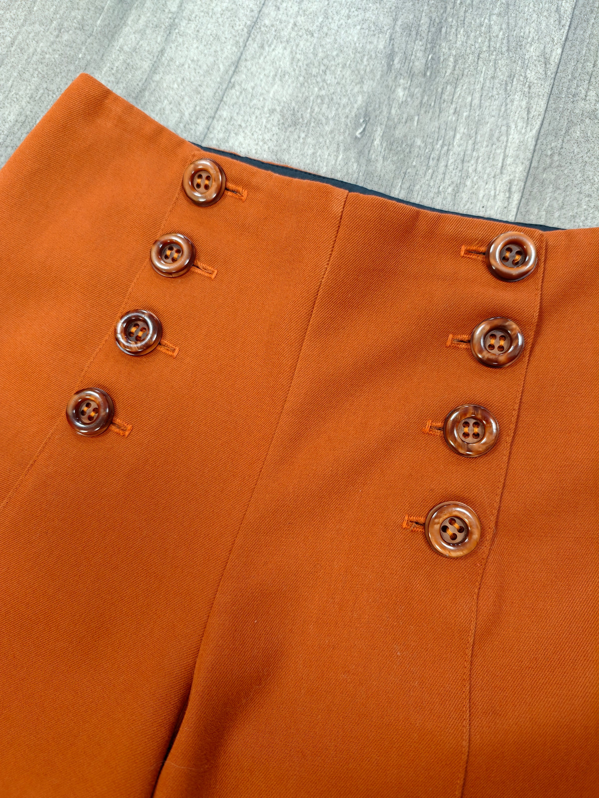 1970s St Michael button front flares - 26" waist