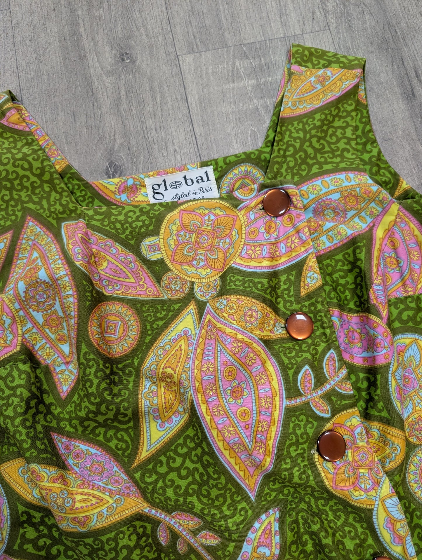 1960s Global paisley print dress - M/L/14/16