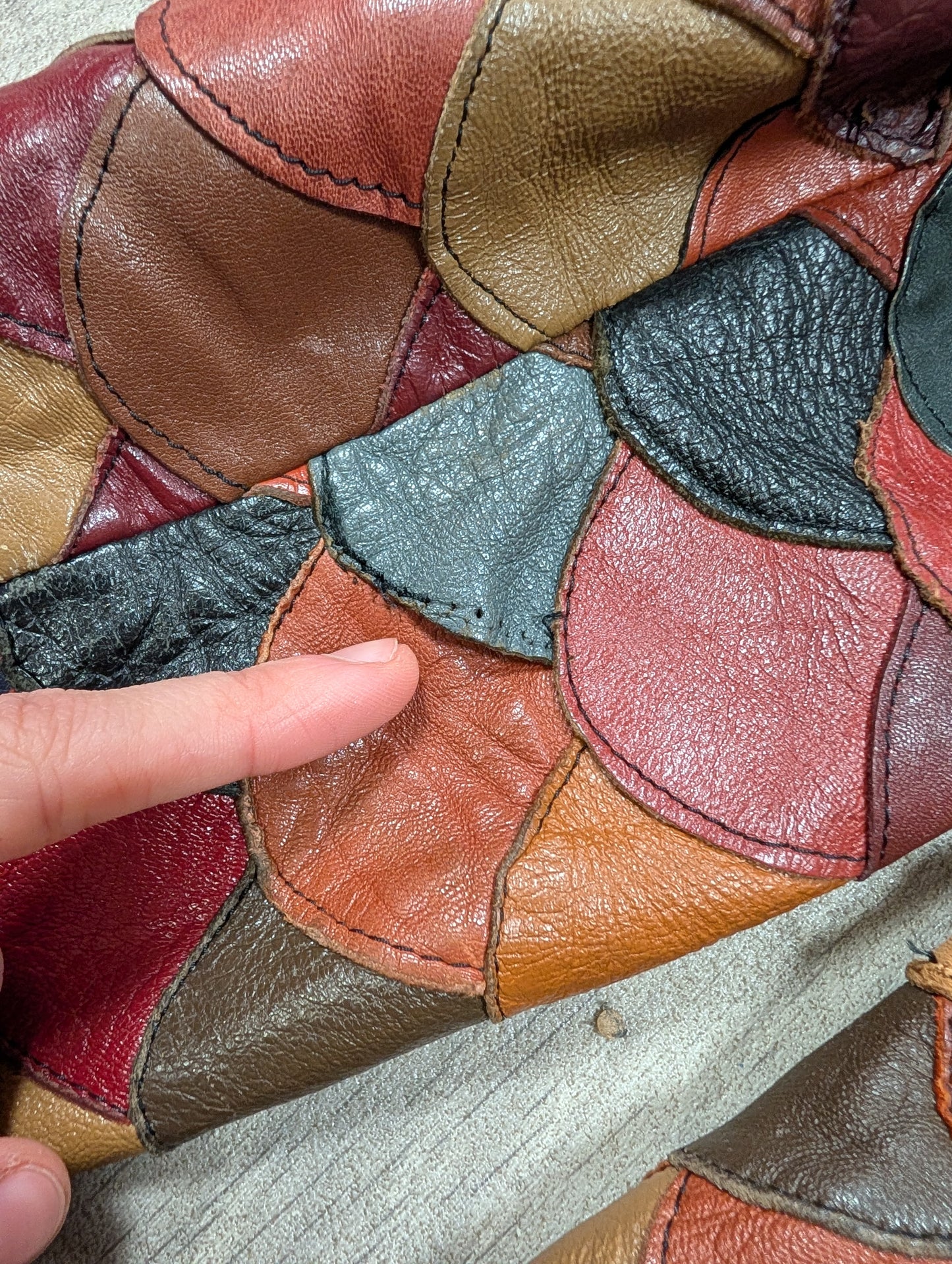 Epic 1970s fish scale leather jacket