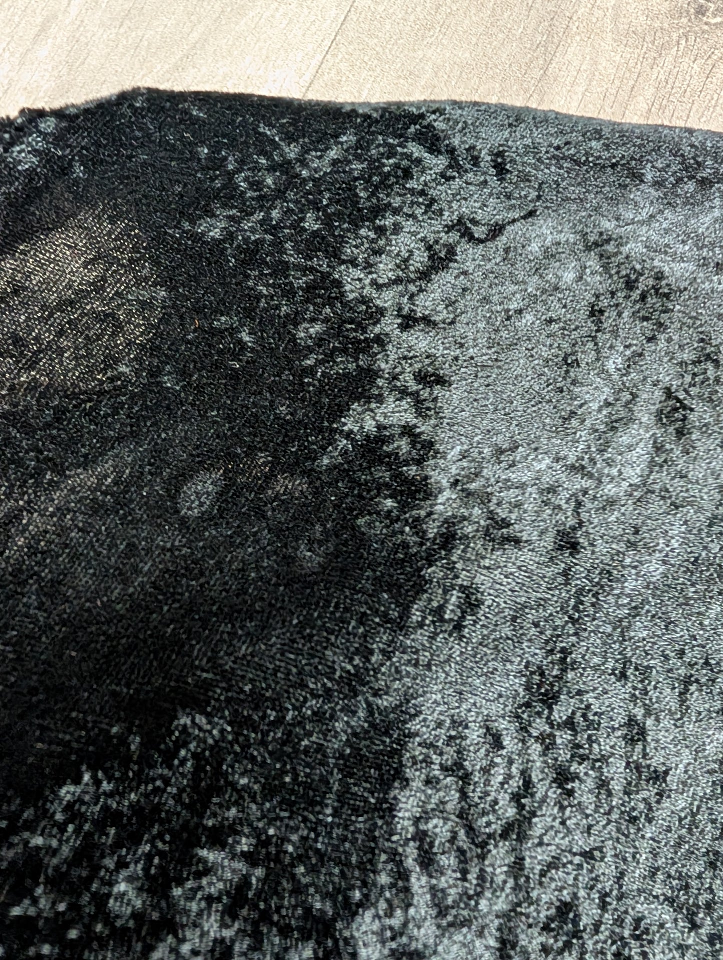 1950s black velvet top with white lace collar - M/10/12