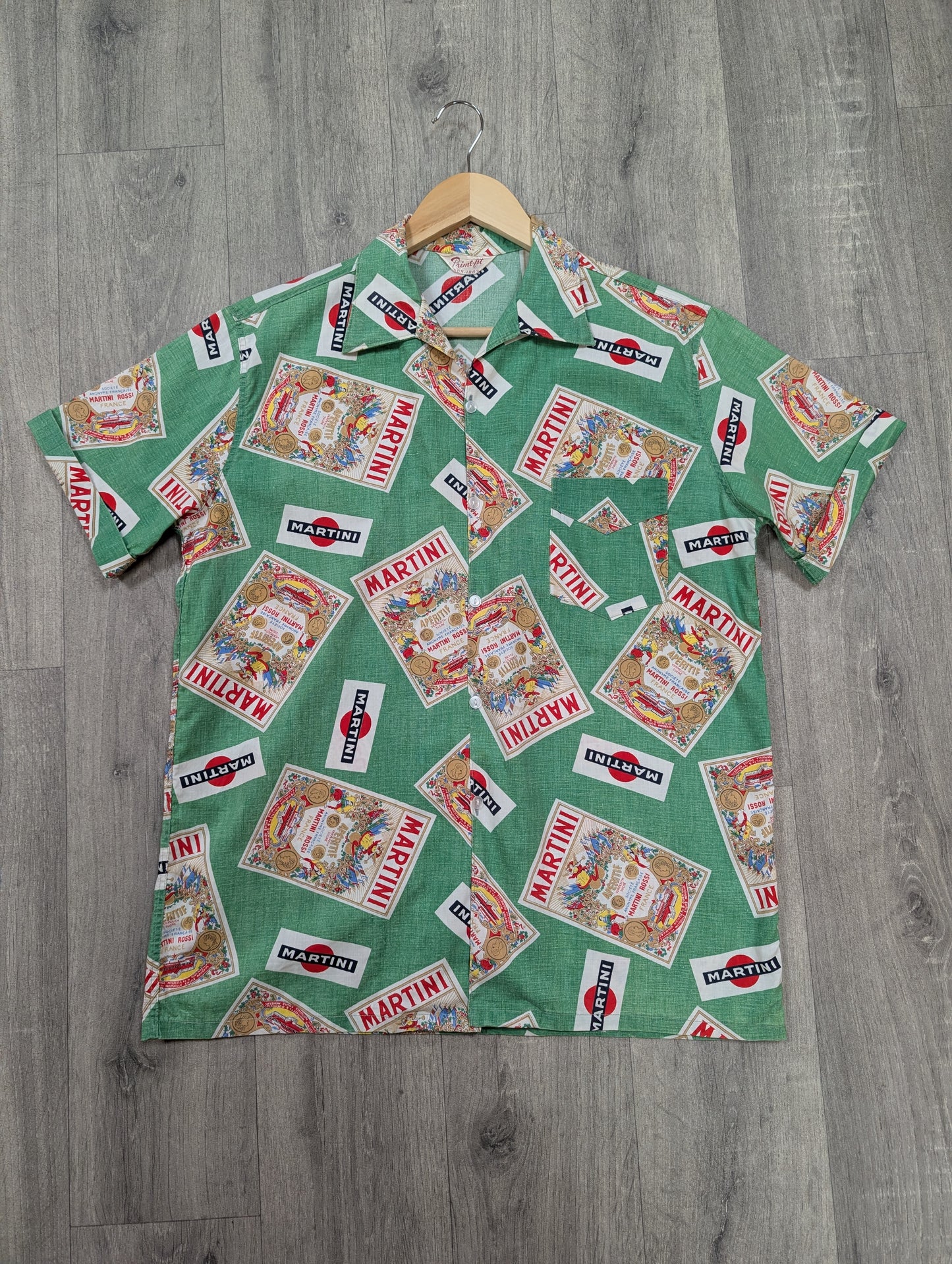 1950s Martini novelty print shirt