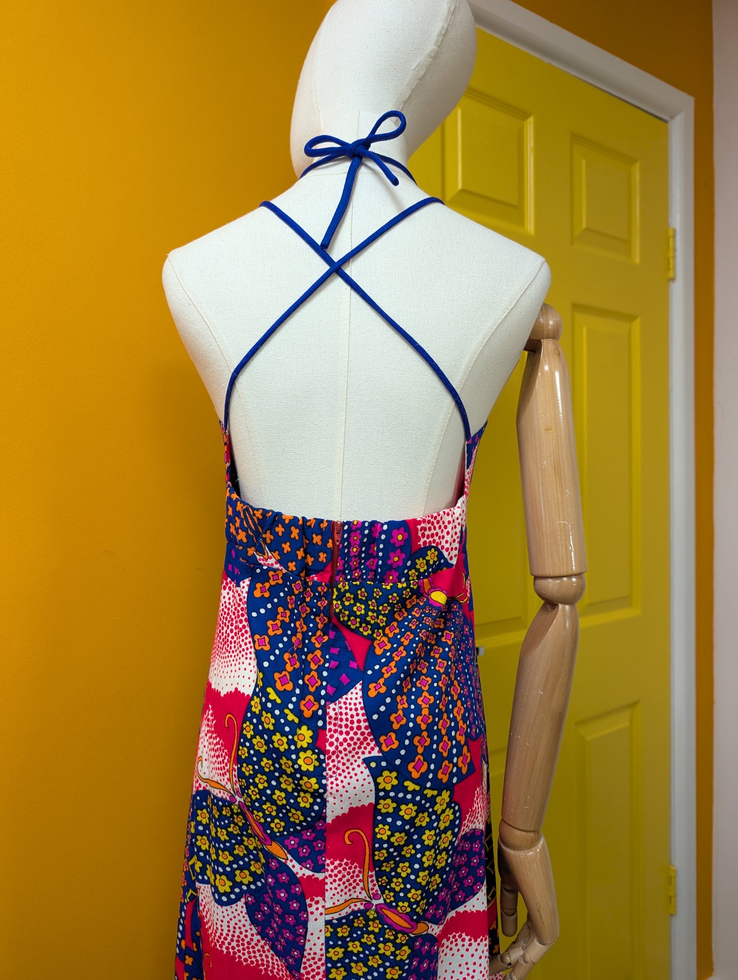 1970s Patti Jr Hawaii butterfly print dress - S/10