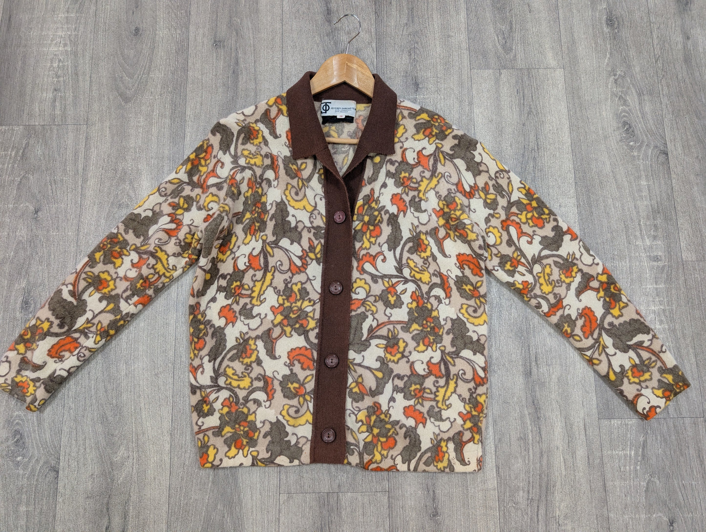 1970s Jeffrey Ohrenstein lambswool and angora cardigan - S/M