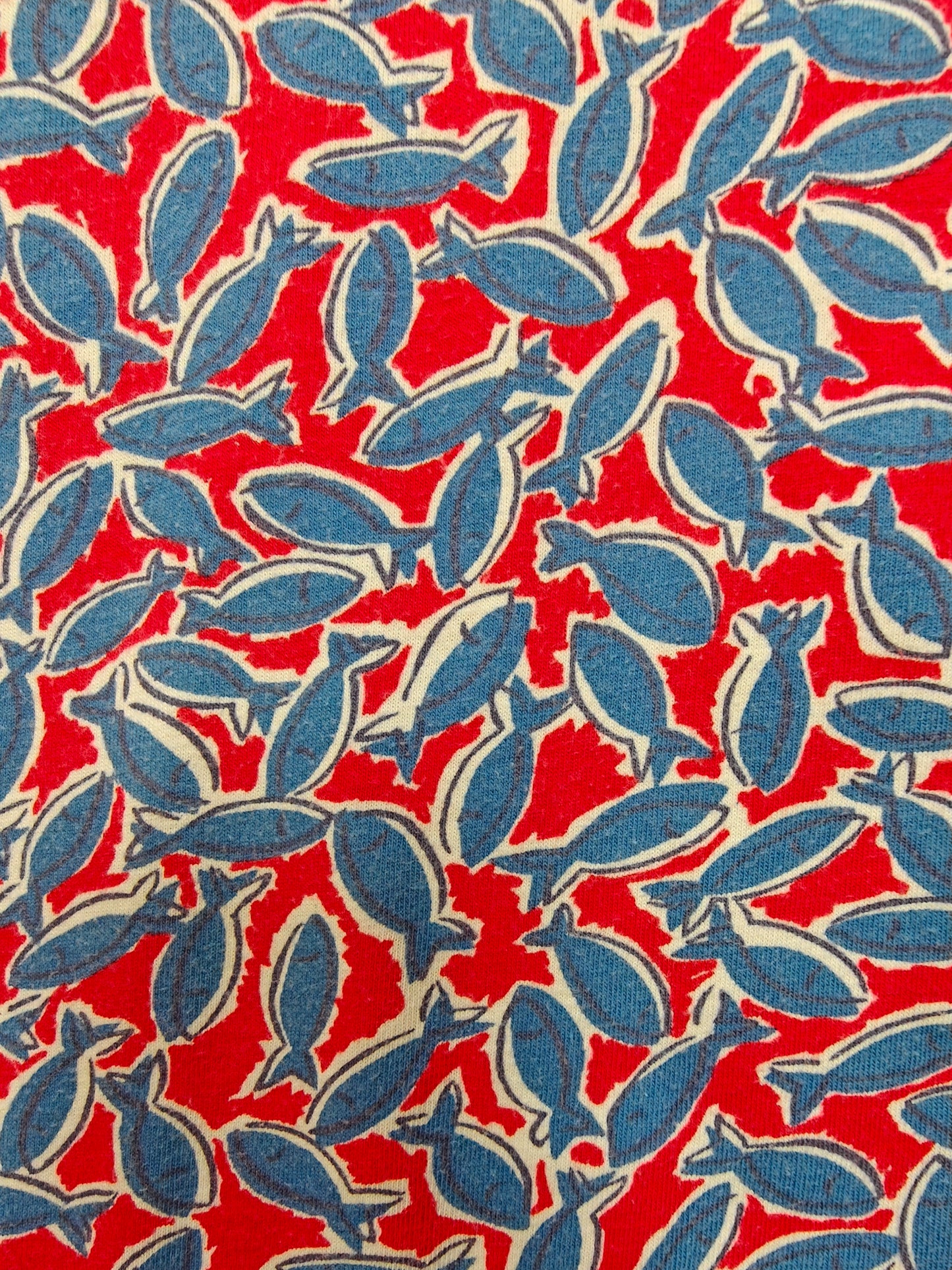 1990s Laura Ashley fish print cotton top - M