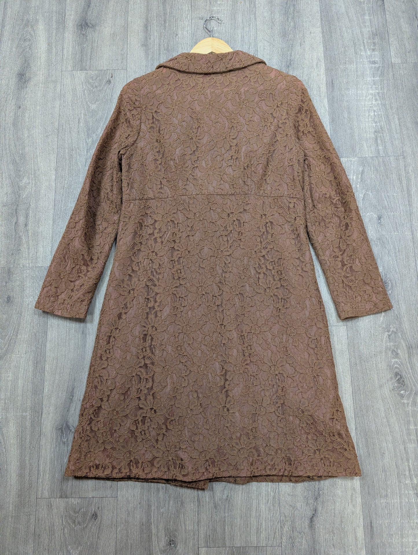 1960s Devonshire Lady brown lace dress suit - S/10