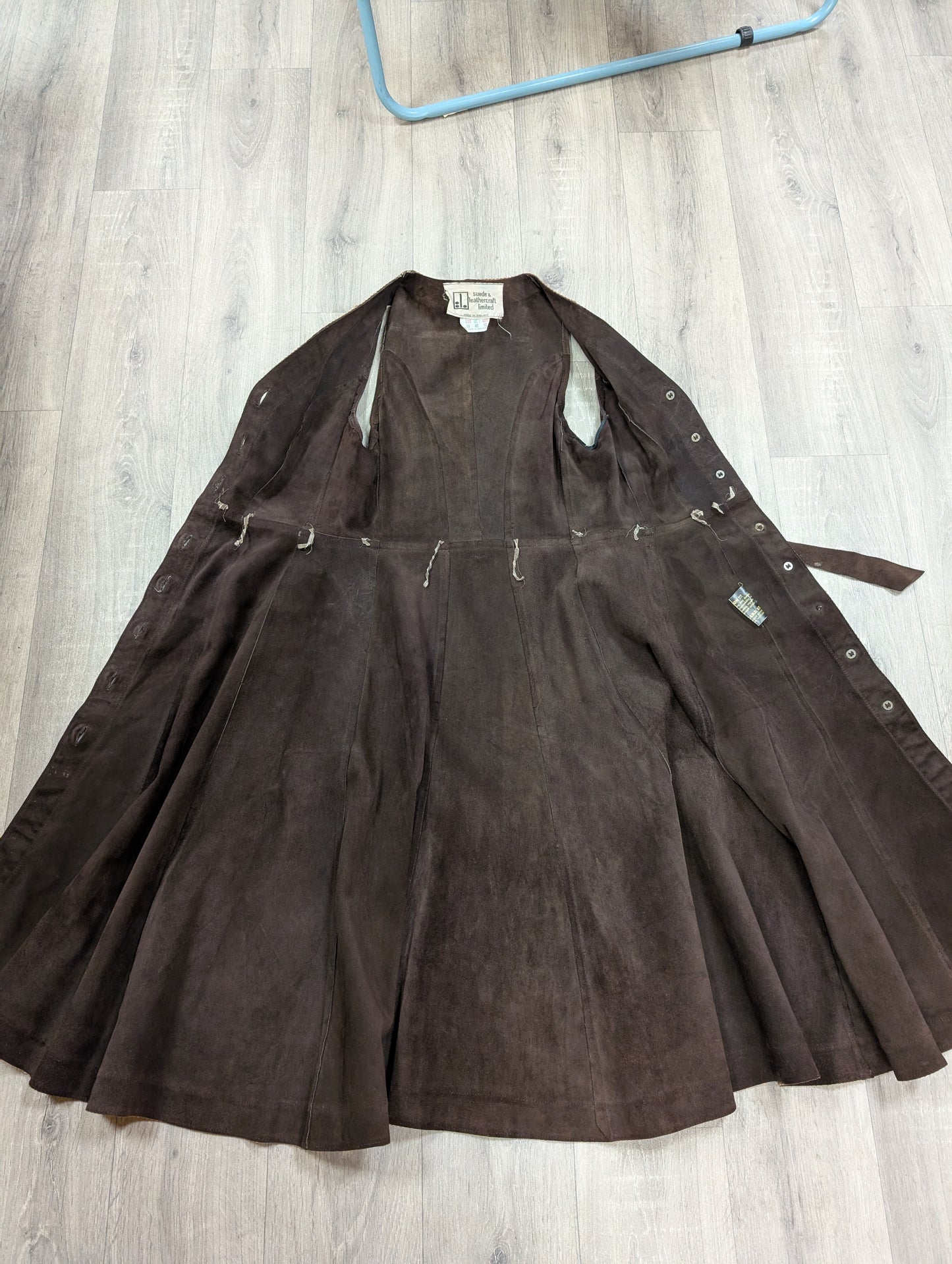 1970s Suede and Leathercraft dress - Size 8/10