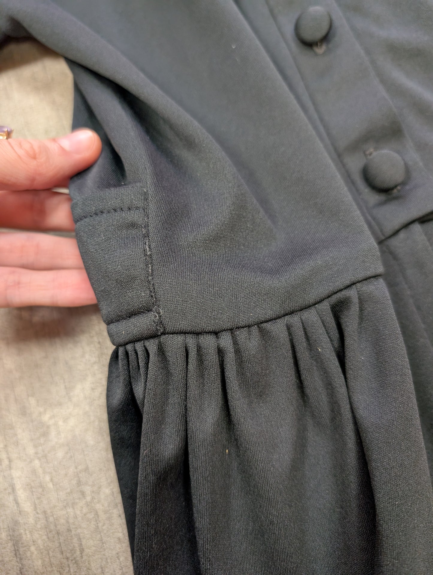 1970s Marion Donaldson black maxi dress - S/8/10
