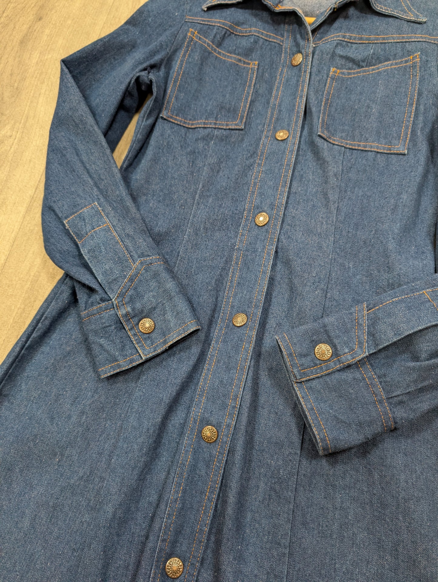 1970s denim mini dress - XS/6
