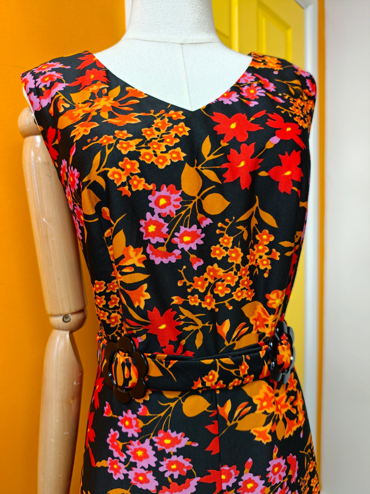 1970s Lenoir Original by Avron floral dress - M/14