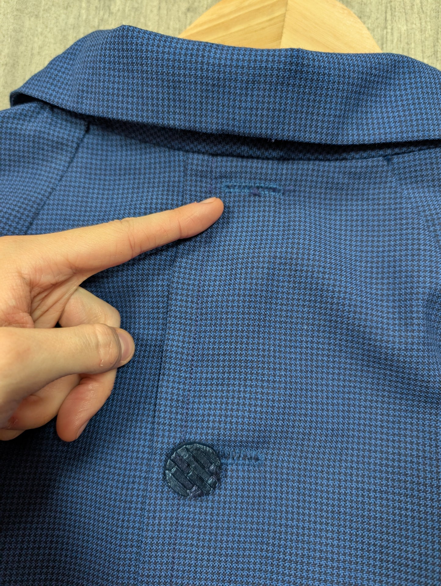 1960s blue check three piece suit - S/8