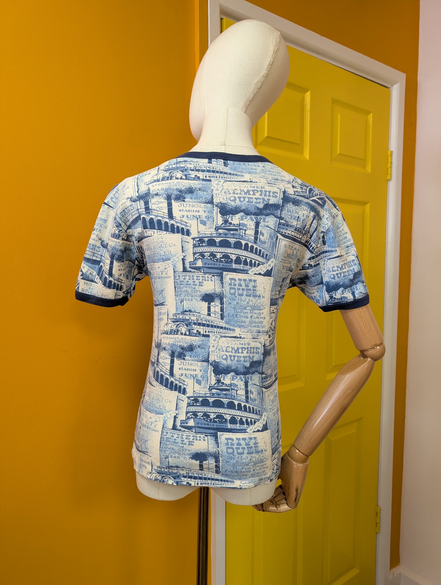 1970s St Michael novelty print cotton t-shirt
