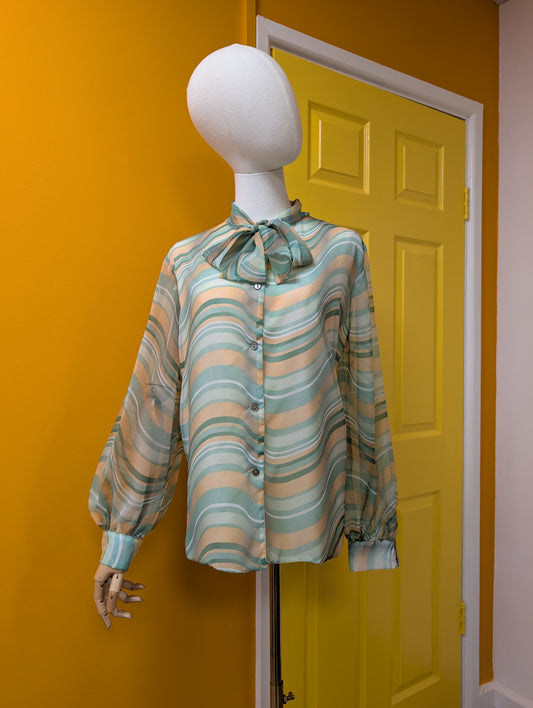 60s/70s Welkut psychedelic blouse - L