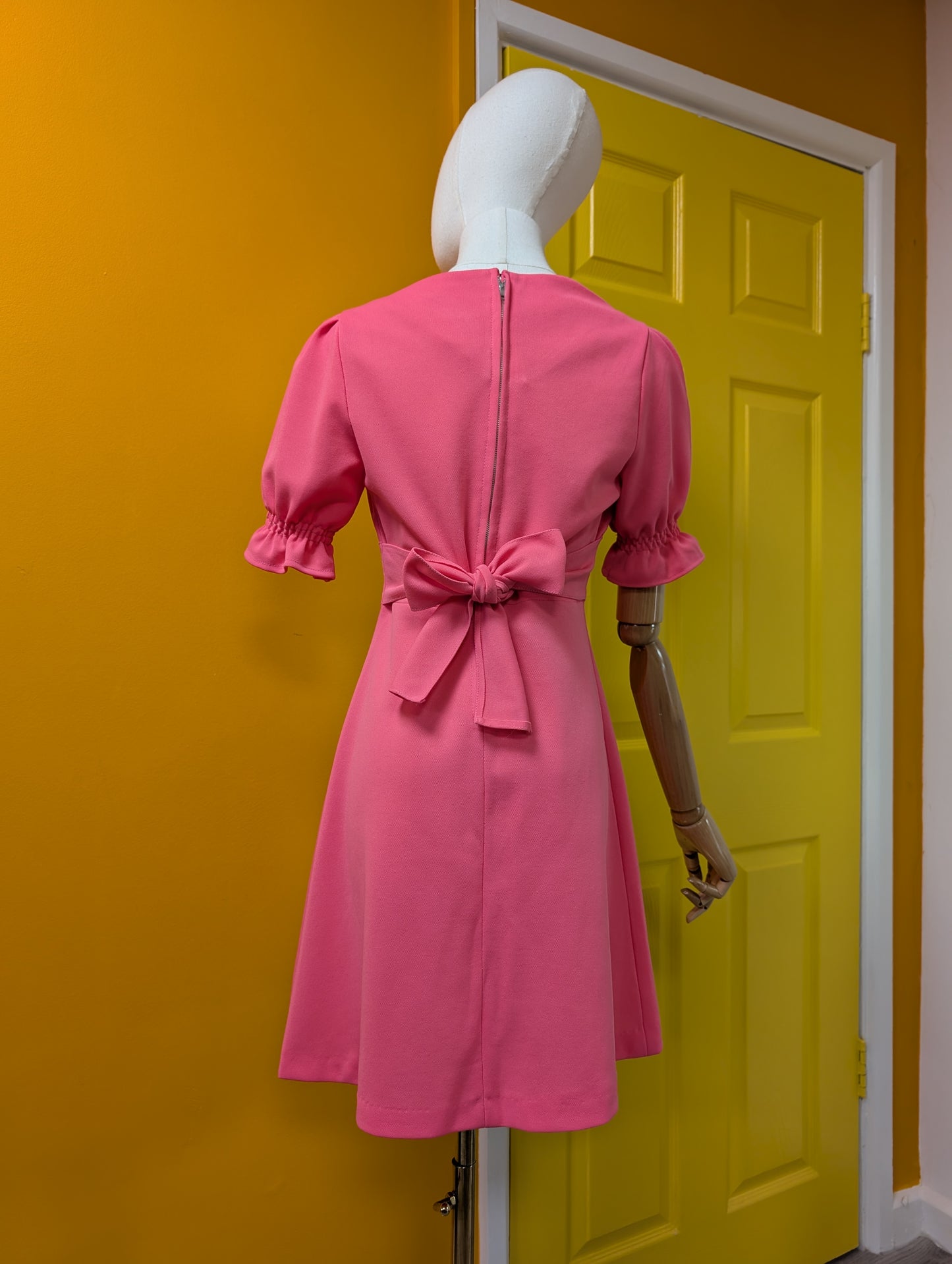 1960s pink mini dress - S/8