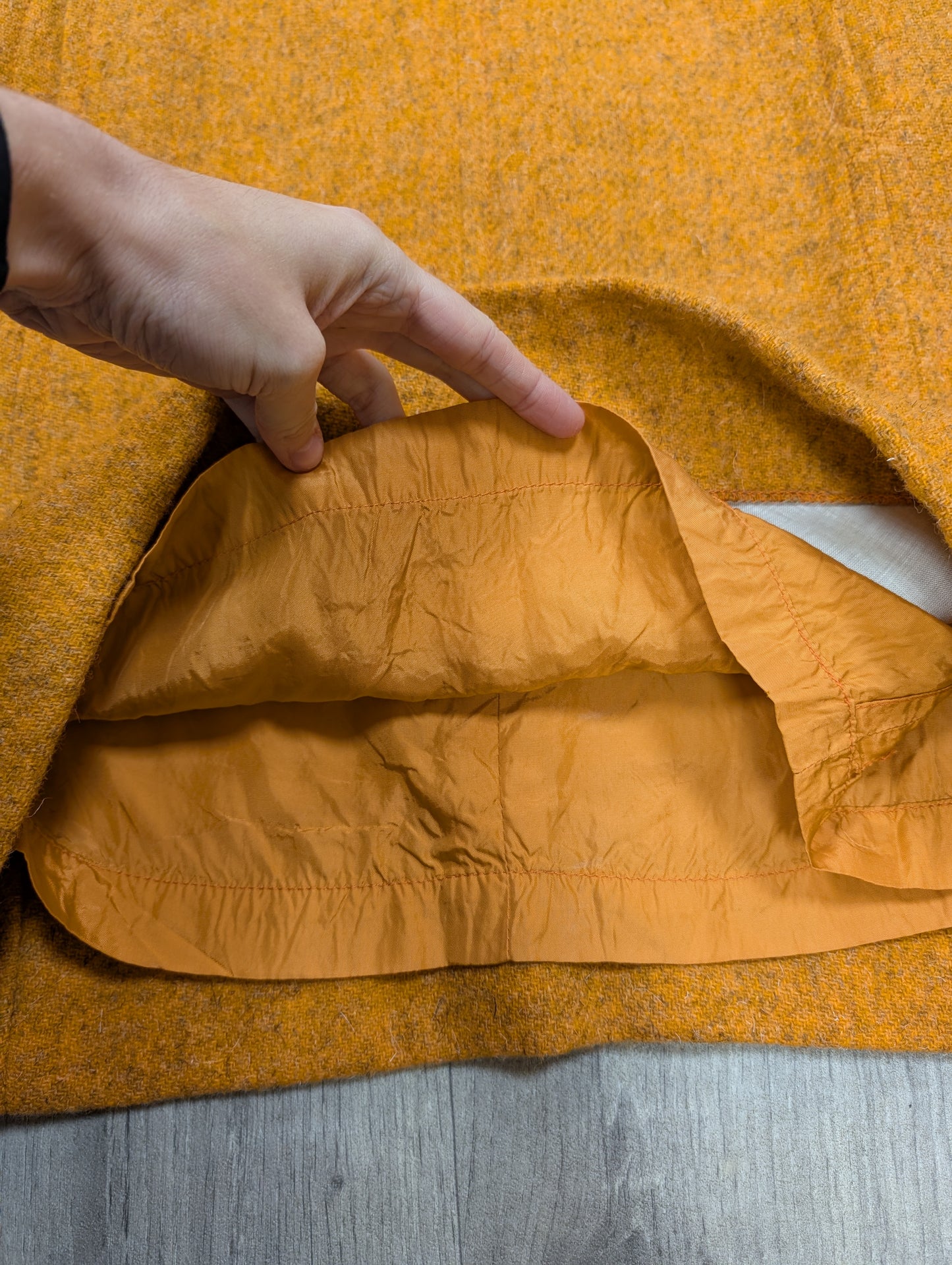 1960s Carvale orange wool dress - S/10