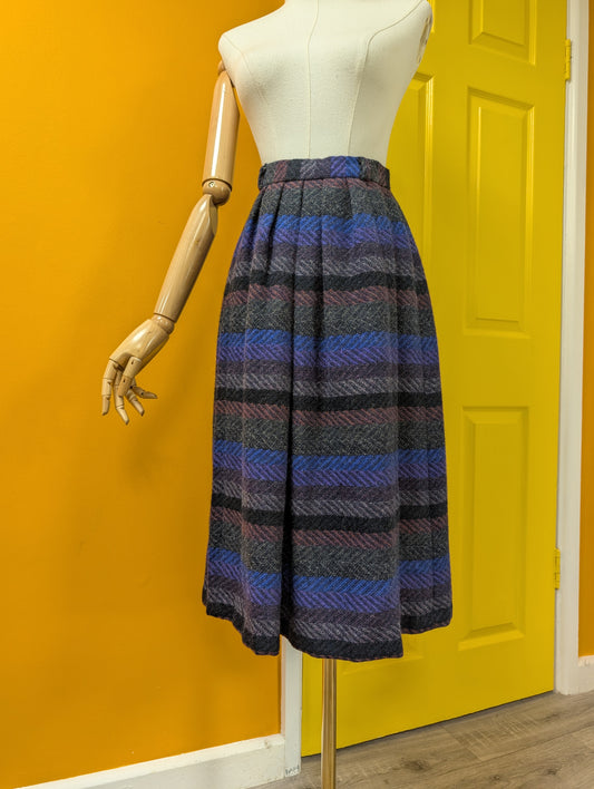 1980s Julius pure new wool skirt - 24" waist